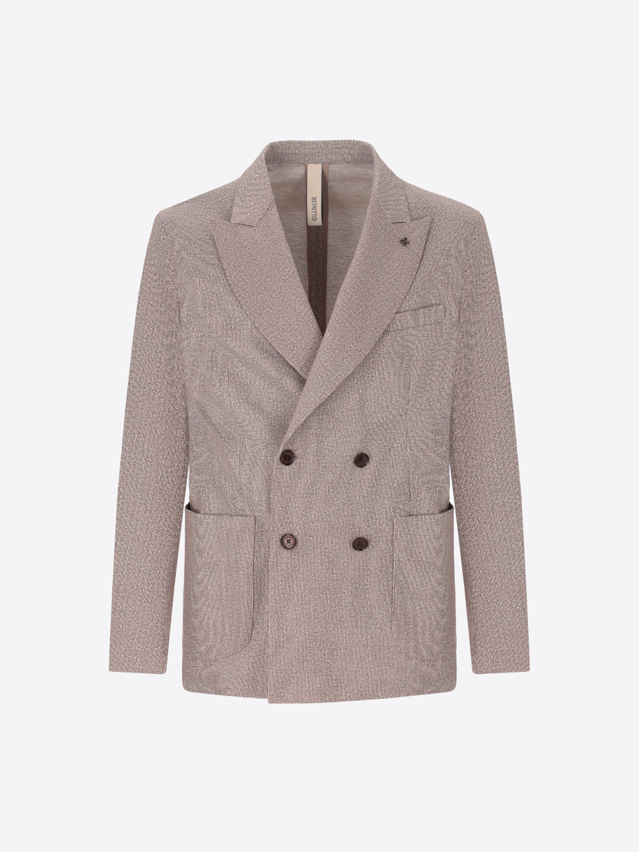 Prezzemolo Suit Crete In Technical Jersey Gauze Texture Print Fabric