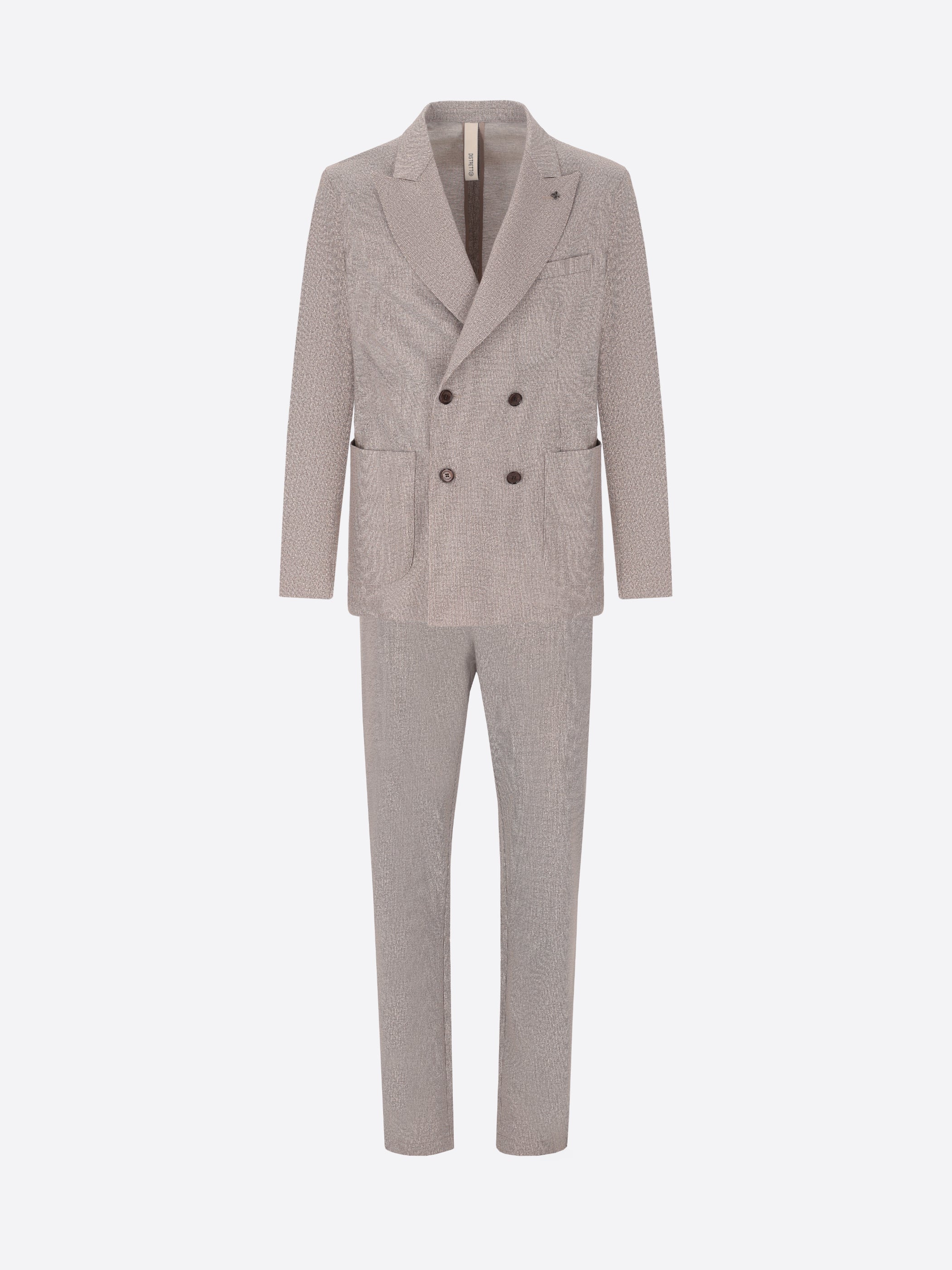 Prezzemolo Suit Crete In Technical Jersey Gauze Texture Print Fabric
