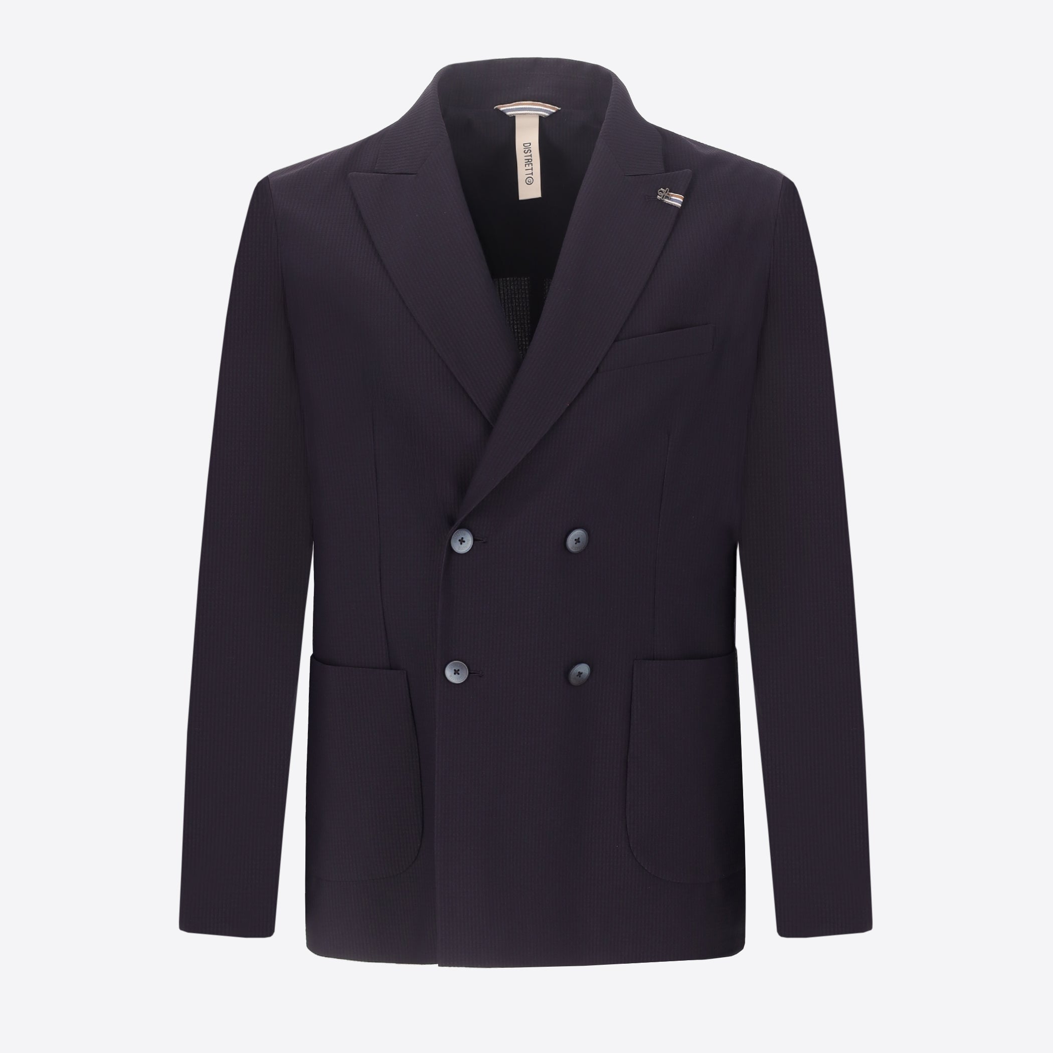 High-Perform12 Double-Breasted Jacket Era In Micro-Structured Performance Fabric