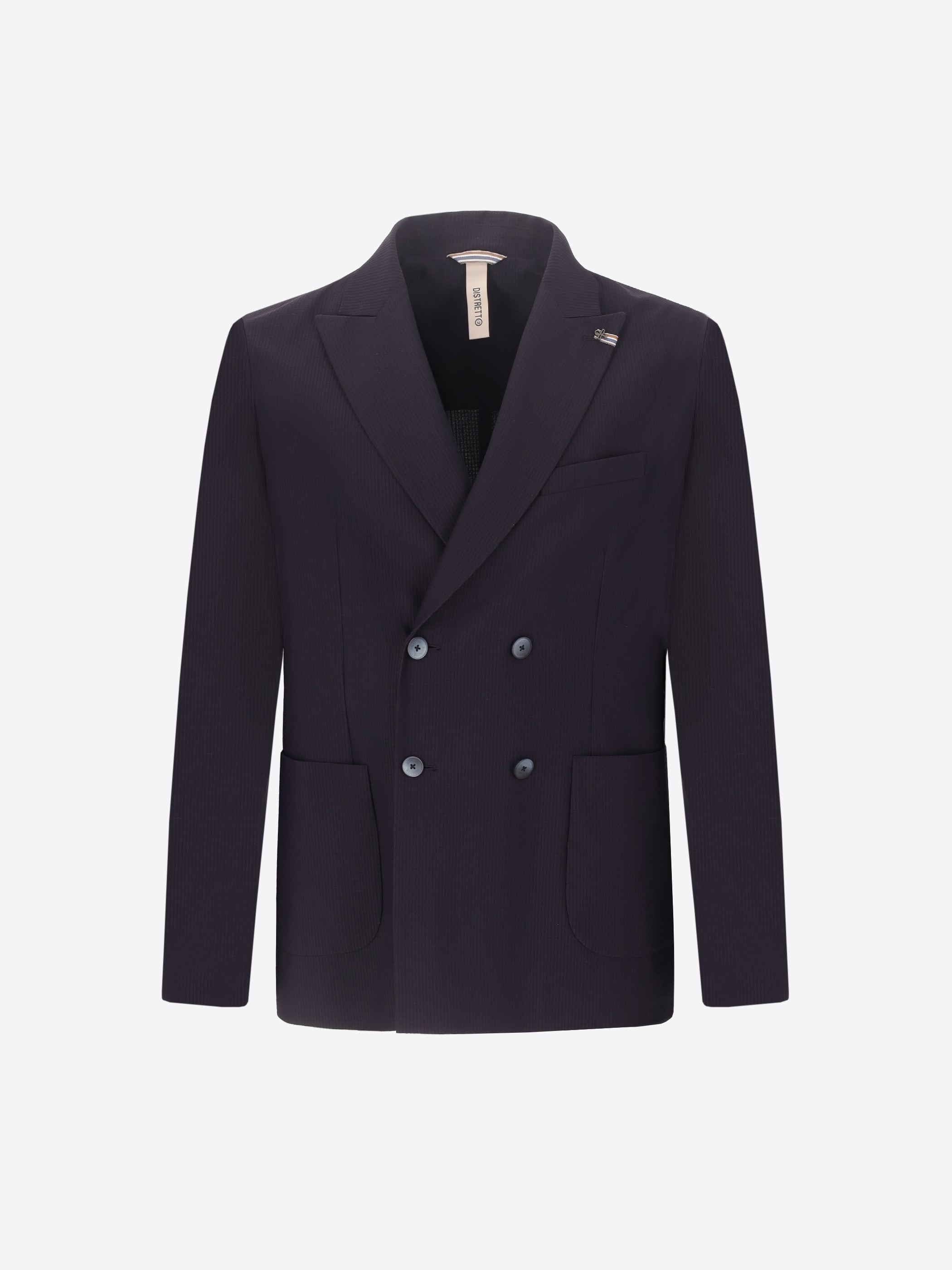 High-Perform12 Double-Breasted Jacket Era In Micro-Structured Performance Fabric