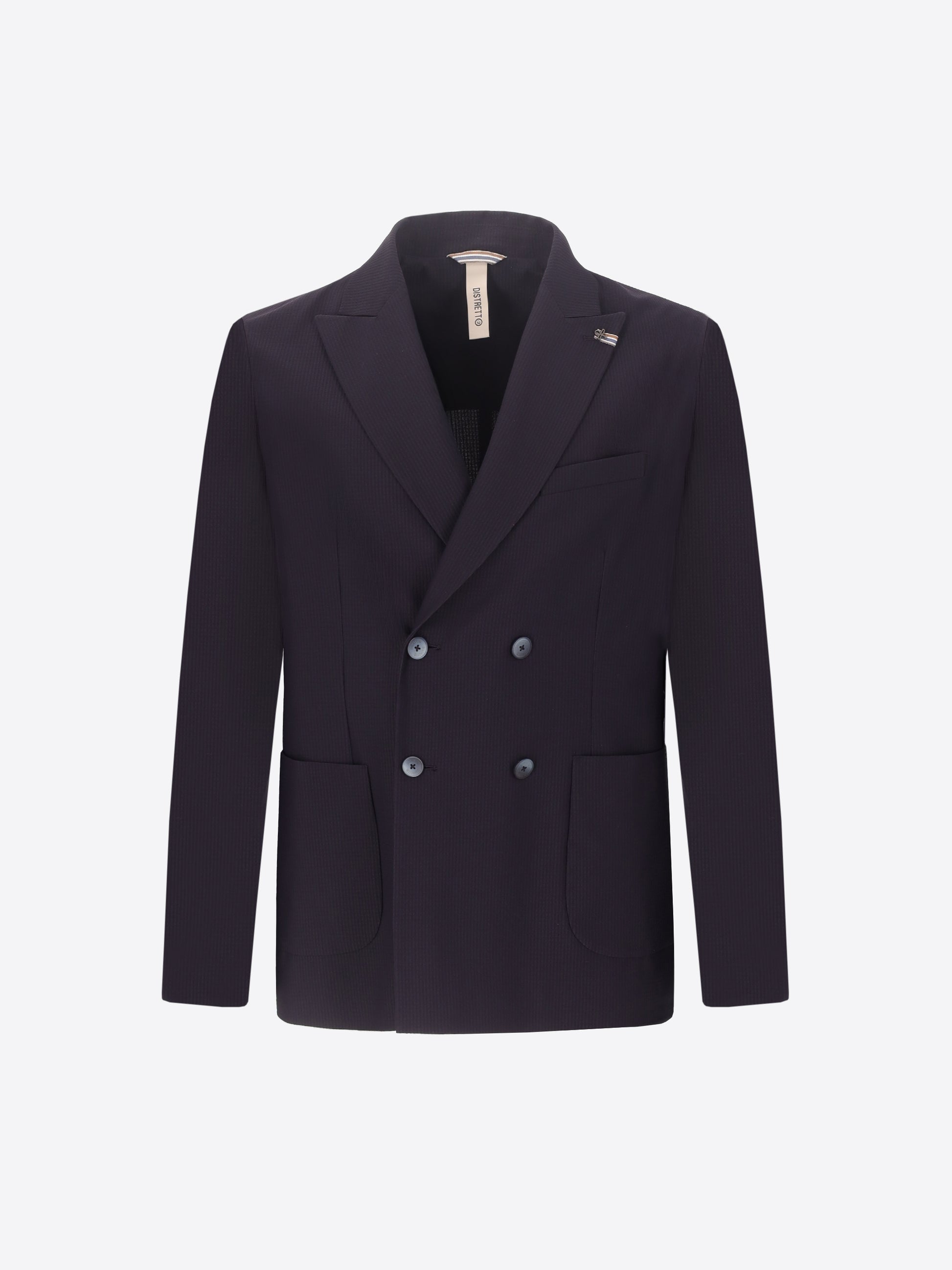 High-Perform12 Double-Breasted Jacket Era In Micro-Structured Performance Fabric