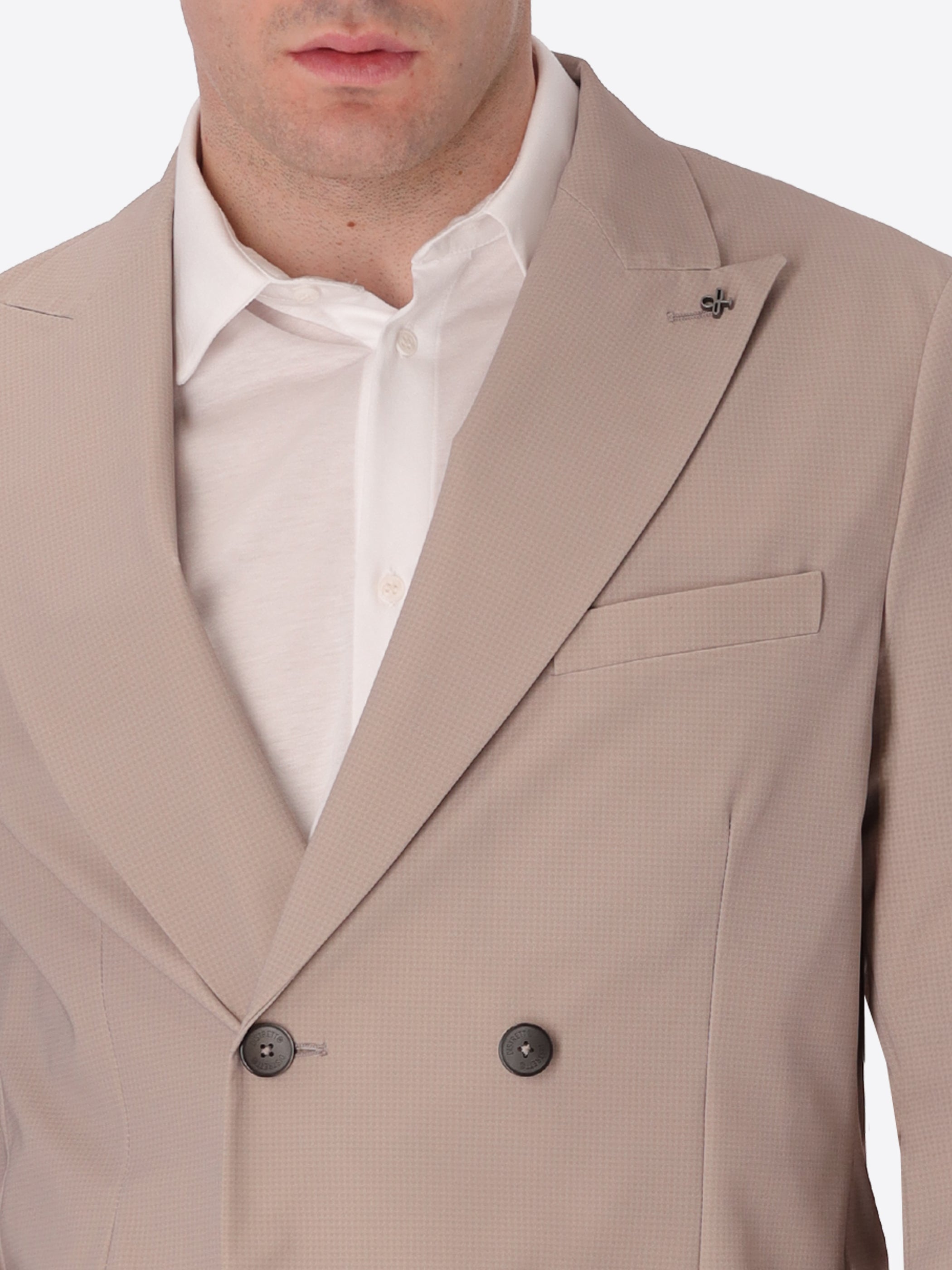 High-Perform12 Sequoia Suit Sandalwood In Printed Micro-Patterned Fabric