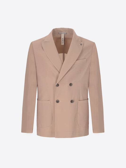 High-Perform12 Doppelreihige Jacke Sequoia Aus Bedrucktem Mikrostruktur-Gewebe