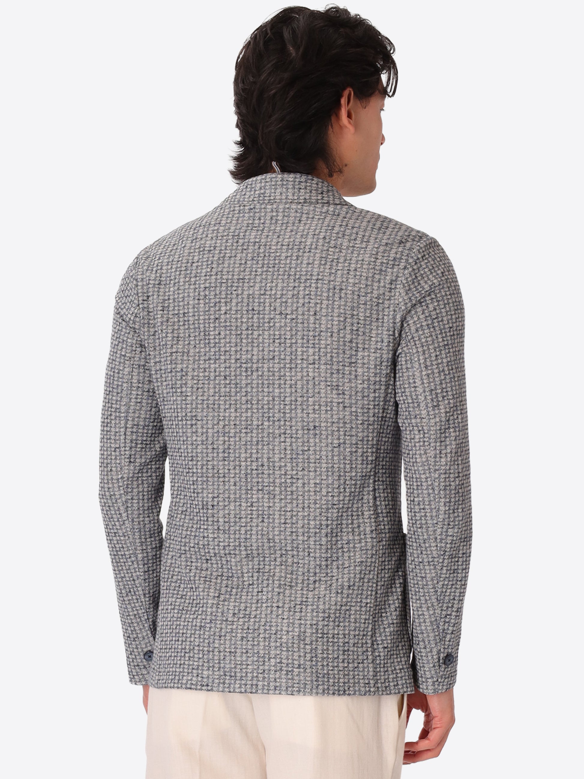 Giacca Nespolo In Tessuto Maglia Stretch Jacquard Pied De Poule