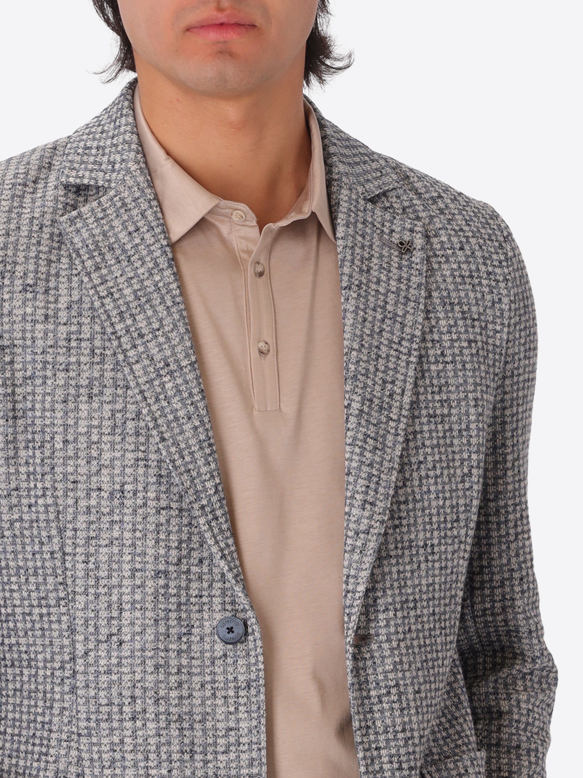 Giacca Nespolo In Tessuto Maglia Stretch Jacquard Pied De Poule