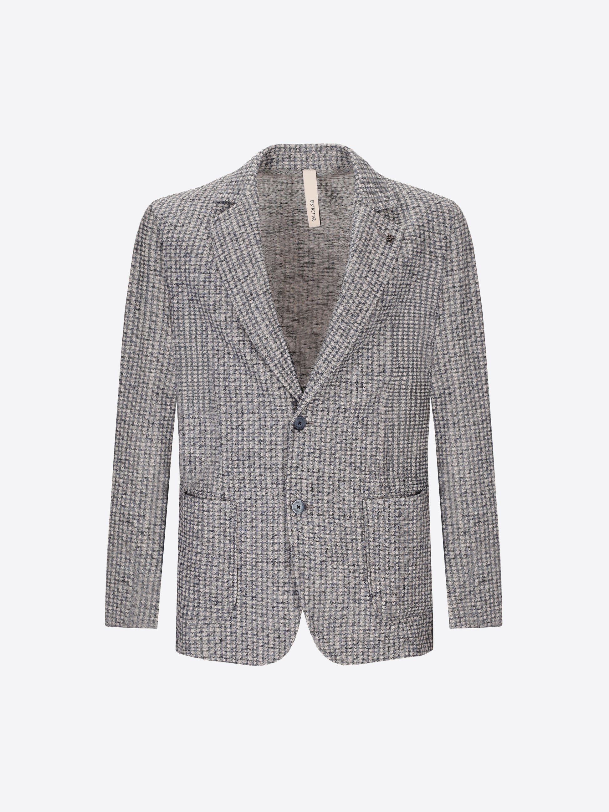Jacket Nespolo In Stretch Knit Houndstooth Jacquard Fabric