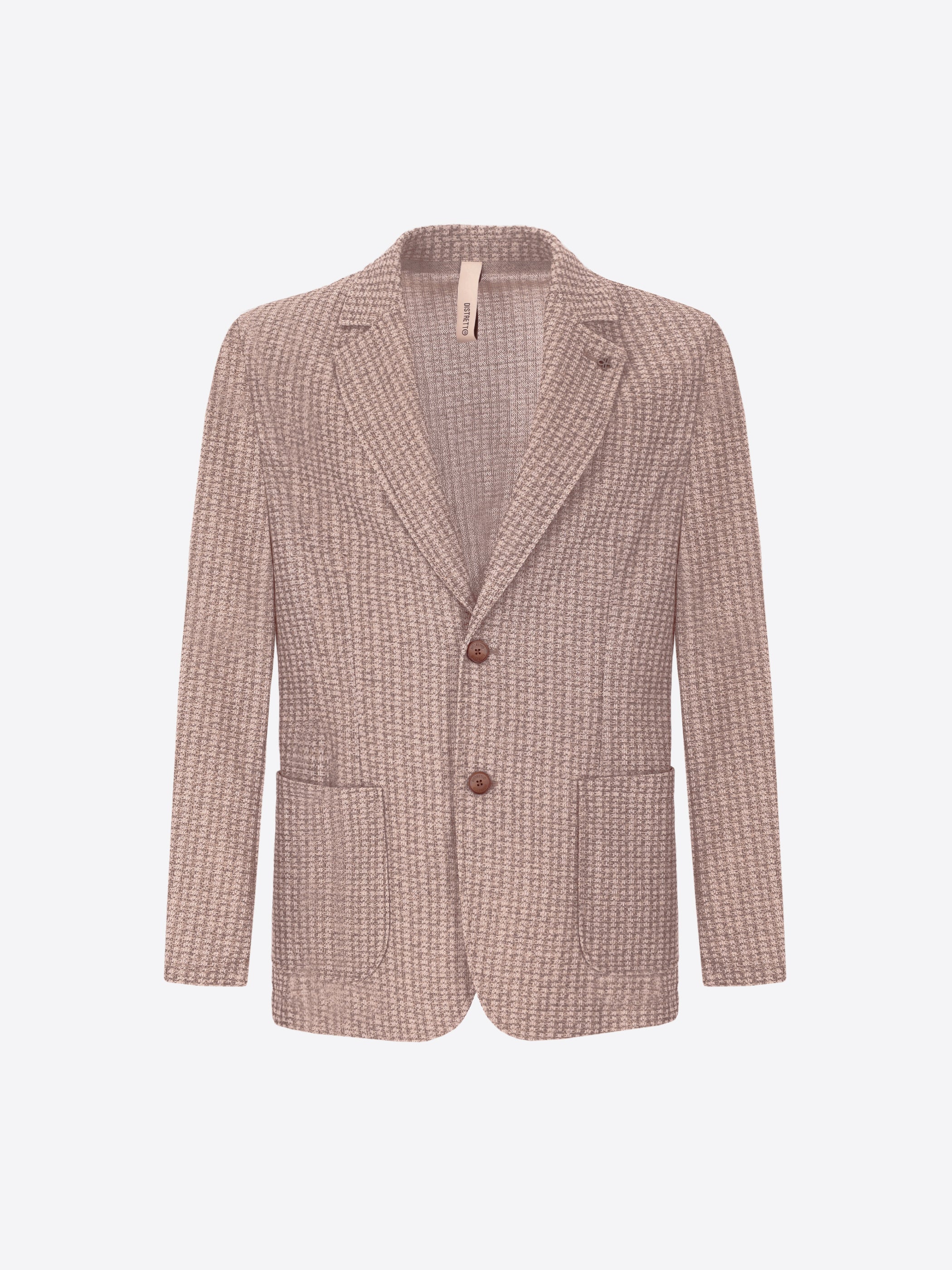 Jacket Nespolo In Stretch Knit Houndstooth Jacquard Fabric