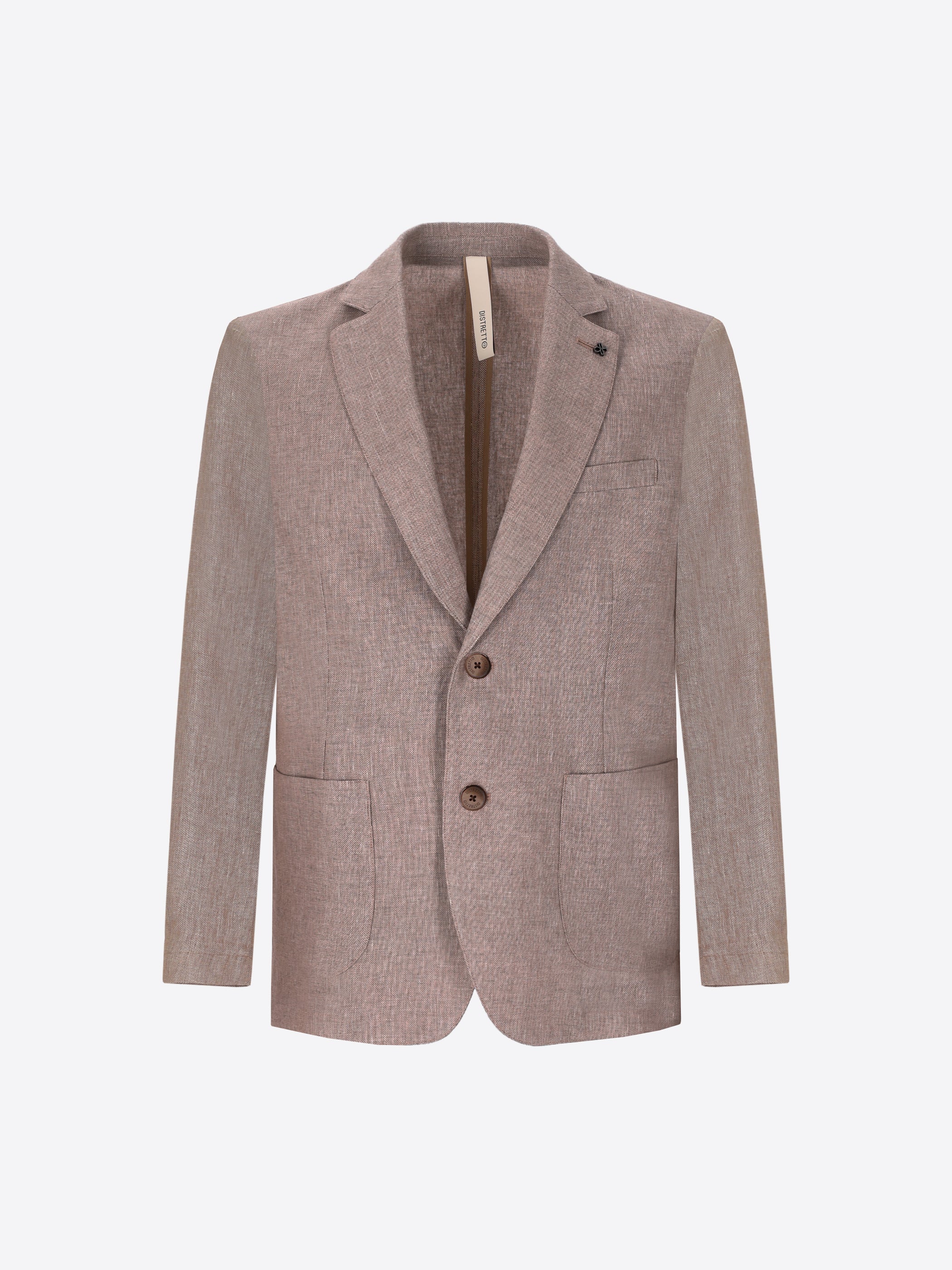 Certo Suit Mud In Soft-Touch Linen Blend Fabric
