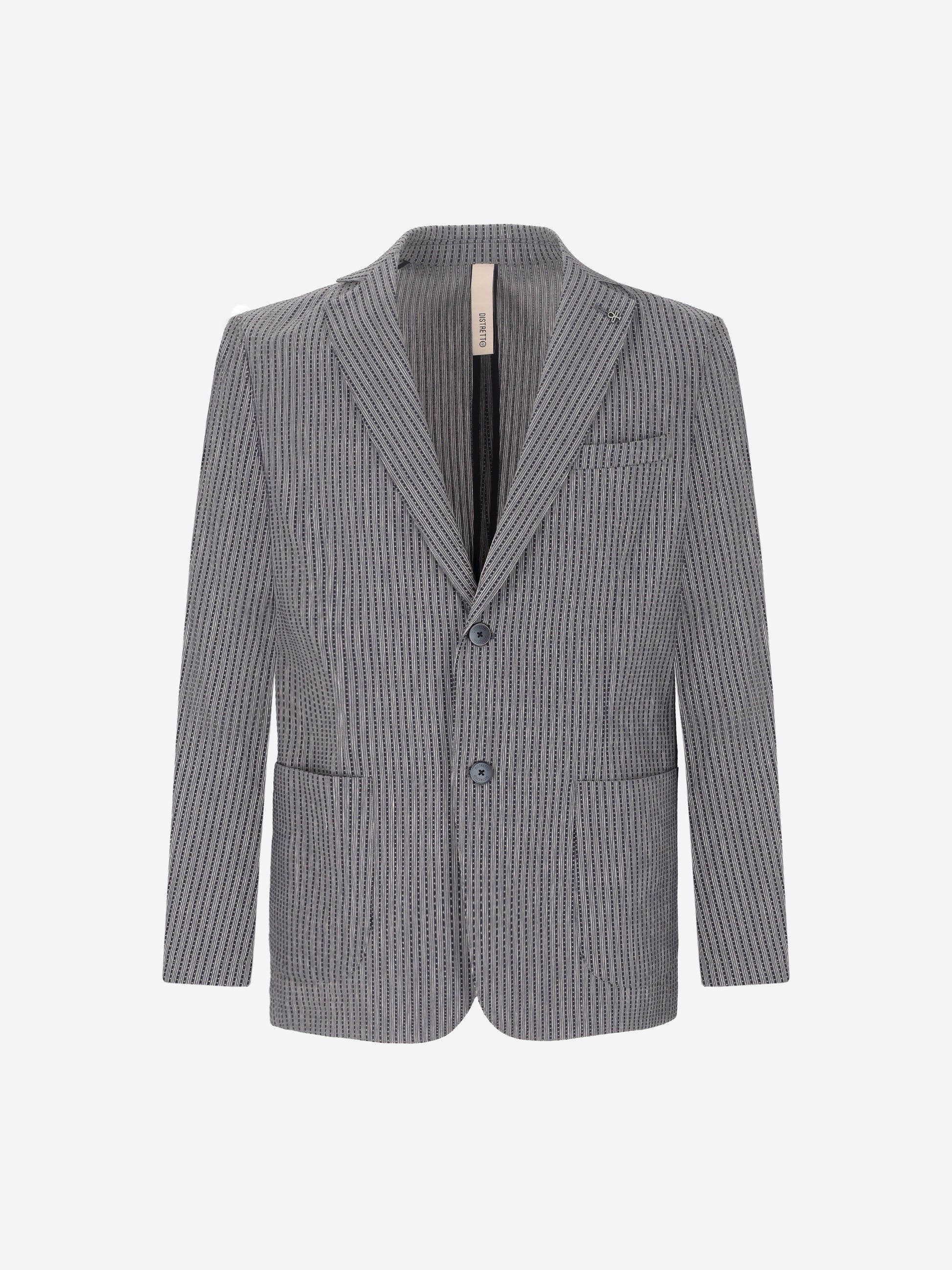 Jacket Acero In Super-Stretch Embossed Alternating Stripe Fabric
