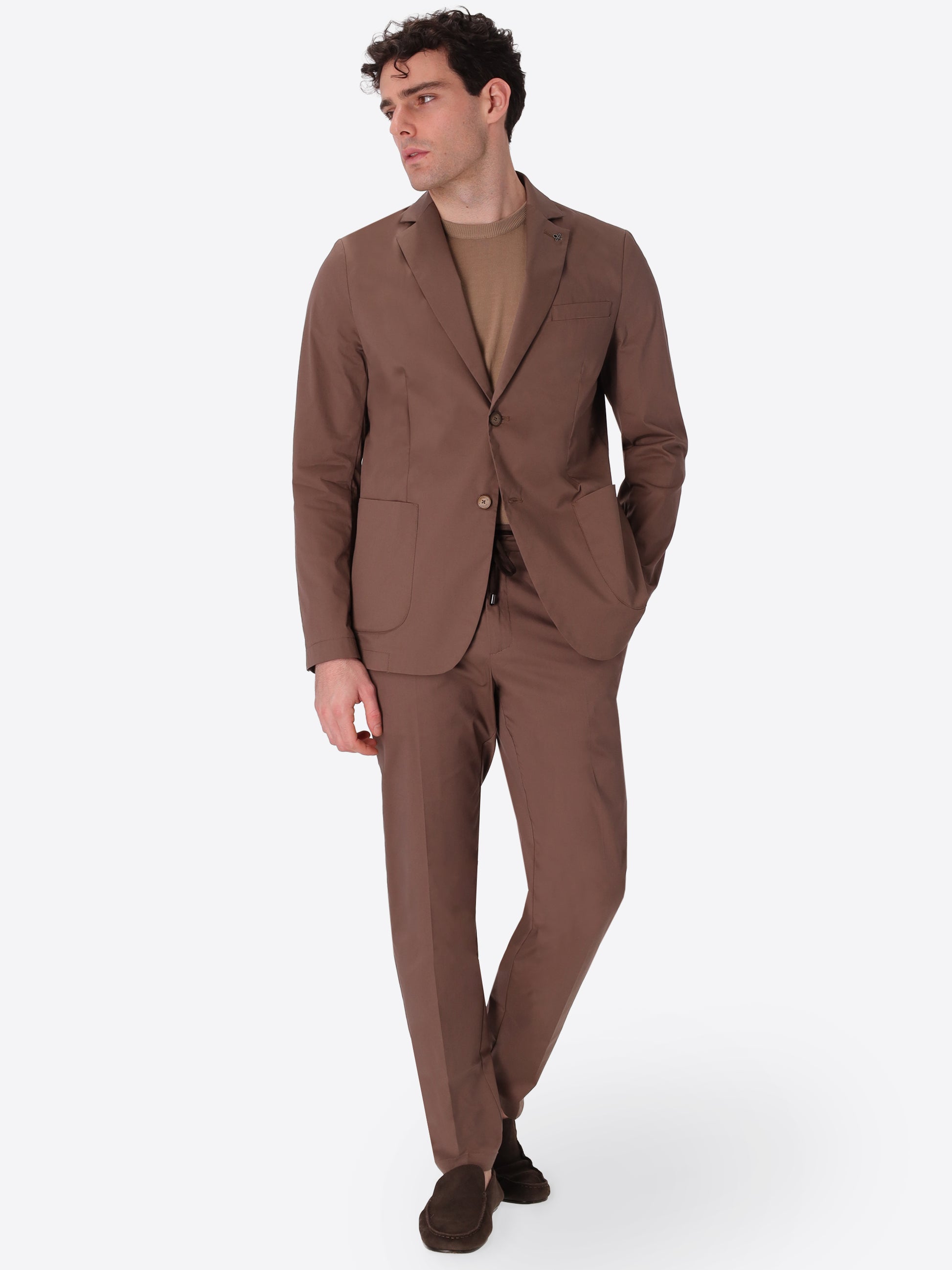 Giacca Grano In Tessuto Misto Cotone Nylon Ultraleggero