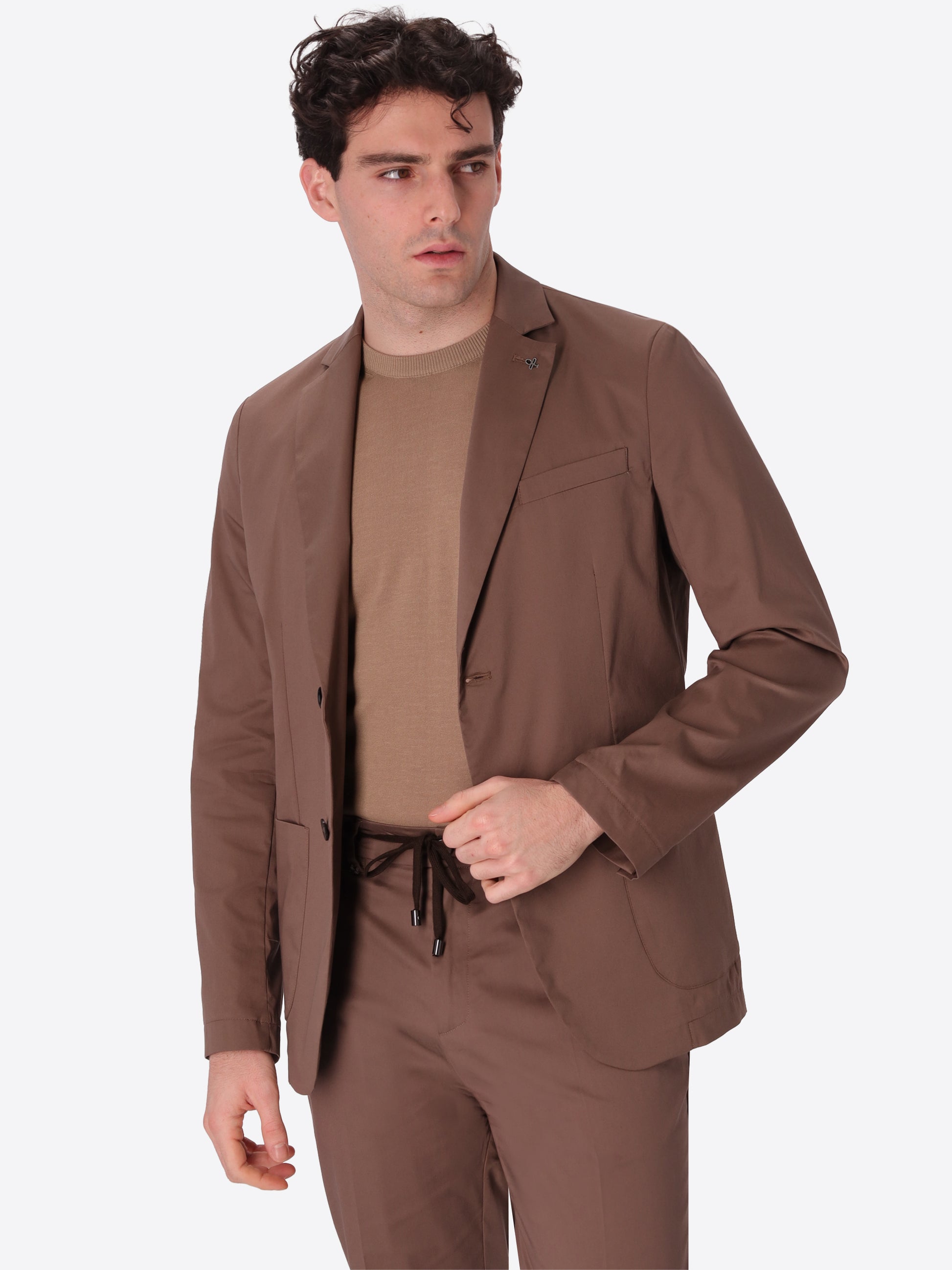 Giacca Grano In Tessuto Misto Cotone Nylon Ultraleggero