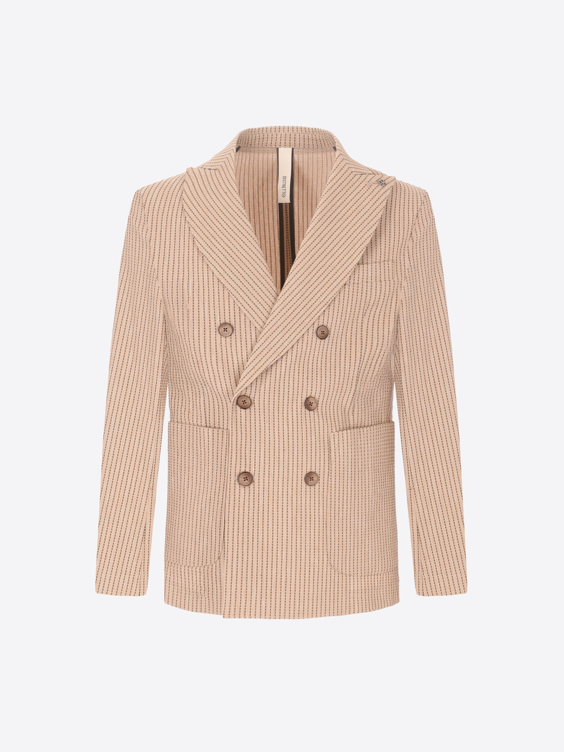 Abito Acero in Tessuto Super-Stretch con Righe Alternate in Rilievo