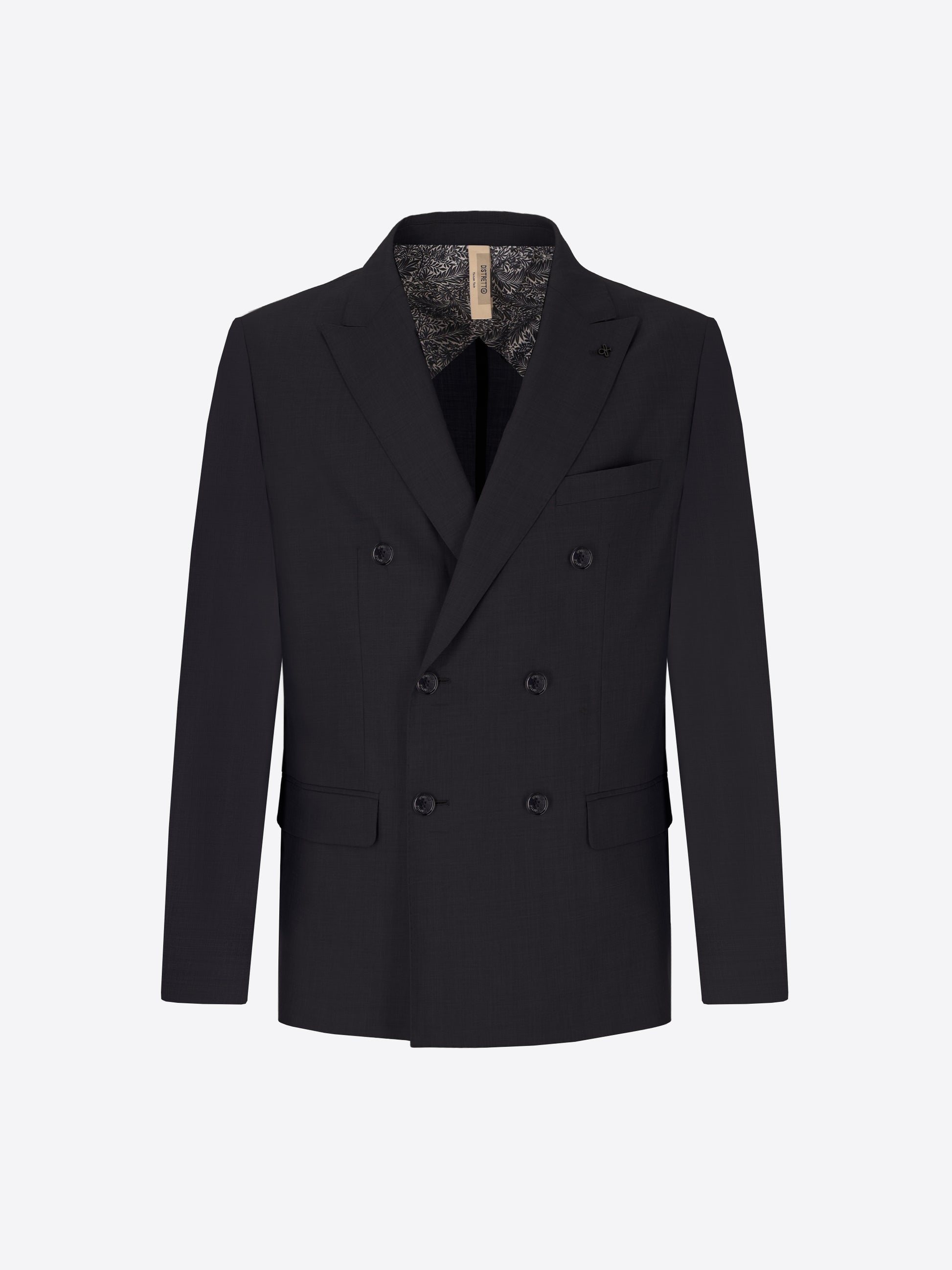 Blue Double-Breasted Tailoring Suit Alabastro in Super-Comfort Cool Wool Effect Fabric
