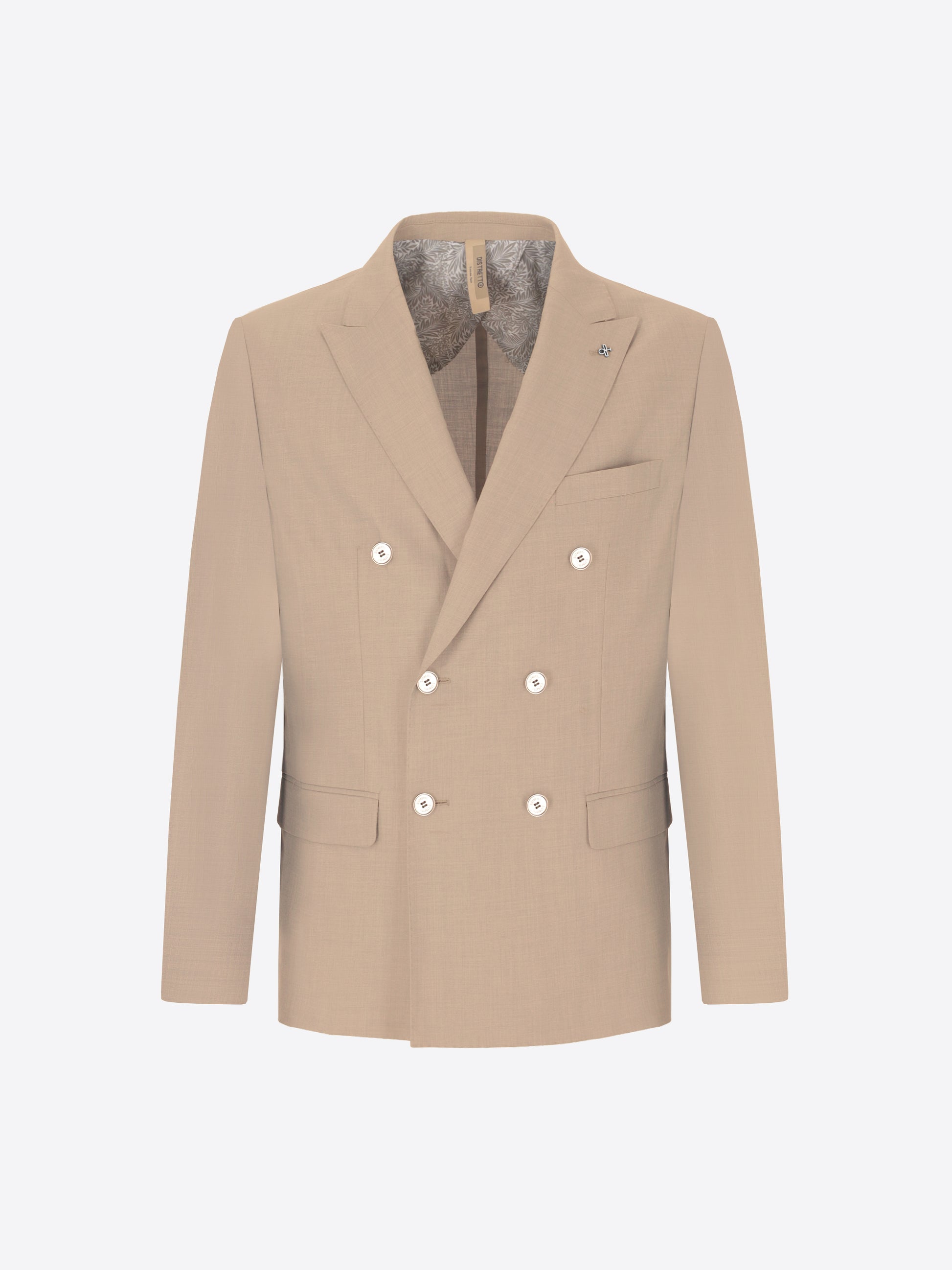 Double-Breasted Semi-Tailored Jacket Alabastro In Super-Comfort Cool Wool Effect Fabric