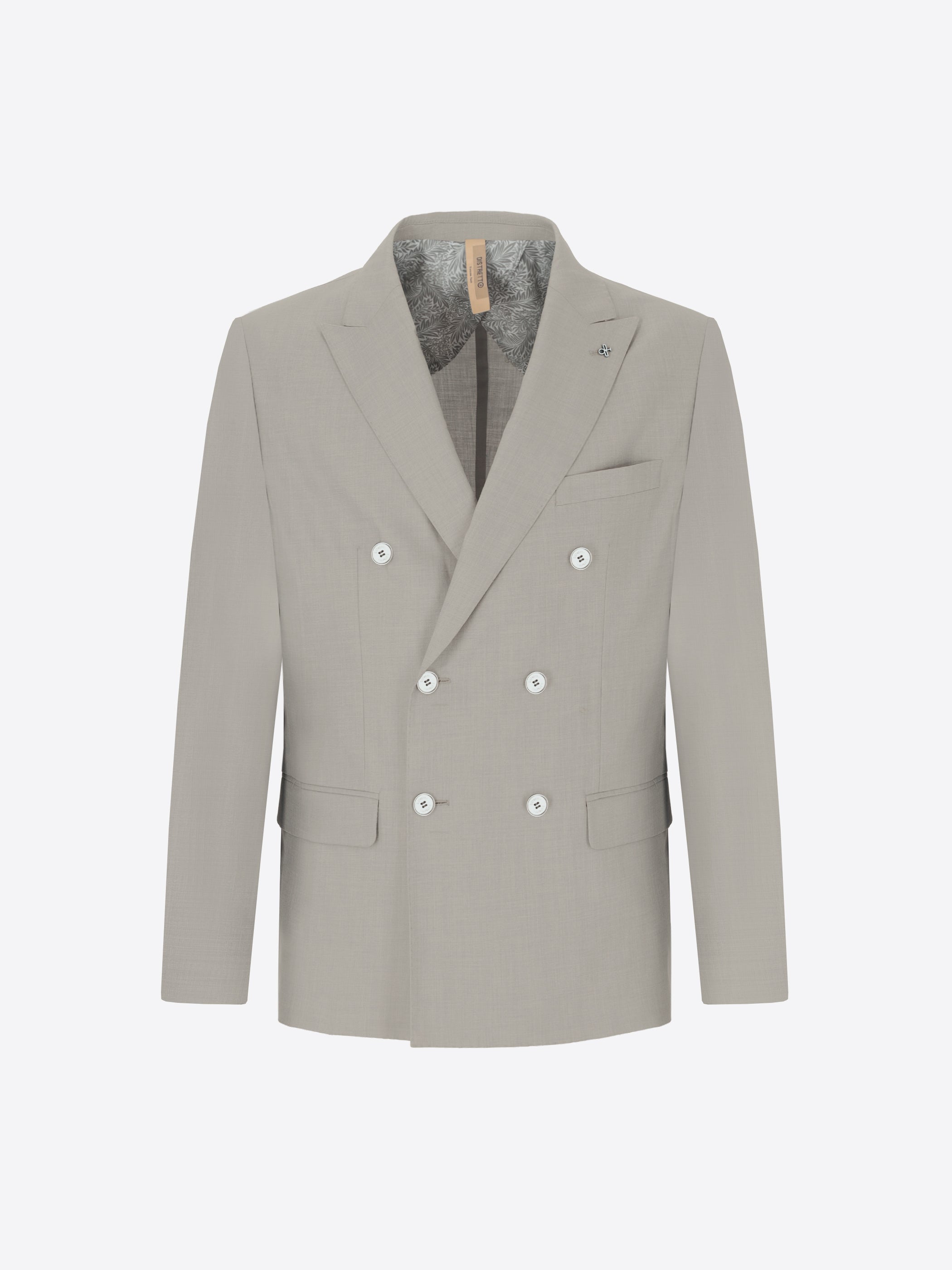 Sage Double-Breasted Tailoring Suit Alabastro in Super-Comfort Cool Wool Effect Fabric