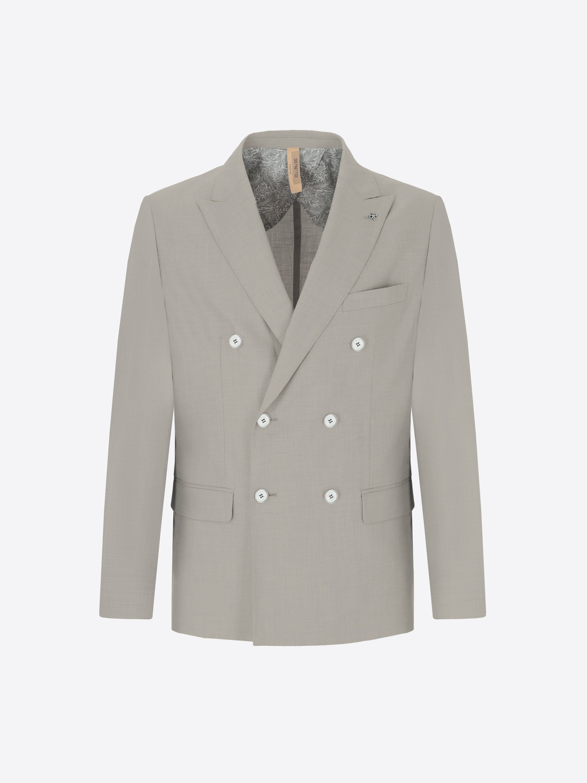 Sage Double-Breasted Tailoring Suit Alabastro in Super-Comfort Cool Wool Effect Fabric