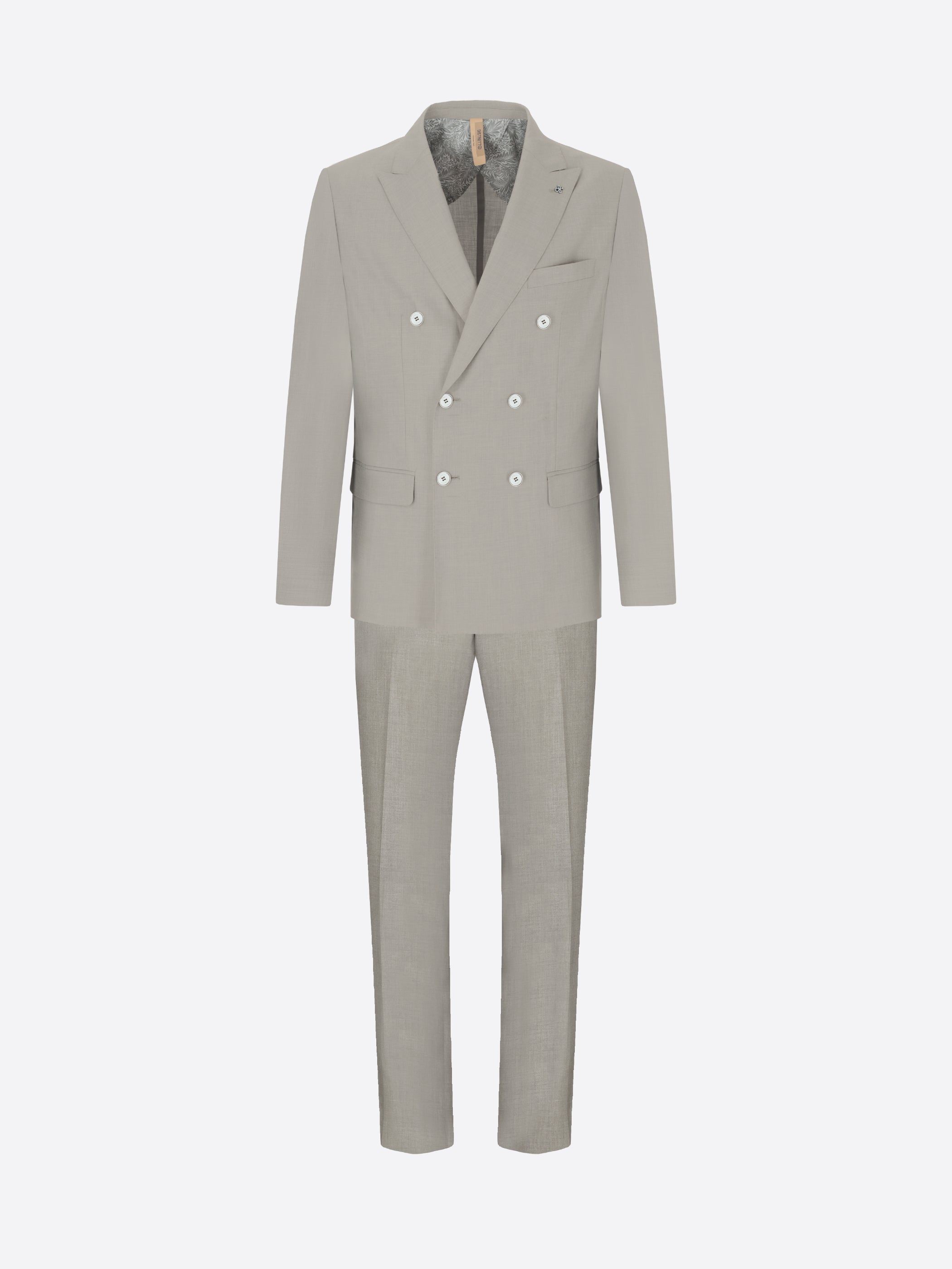Sage Double-Breasted Tailoring Suit Alabastro in Super-Comfort Cool Wool Effect Fabric