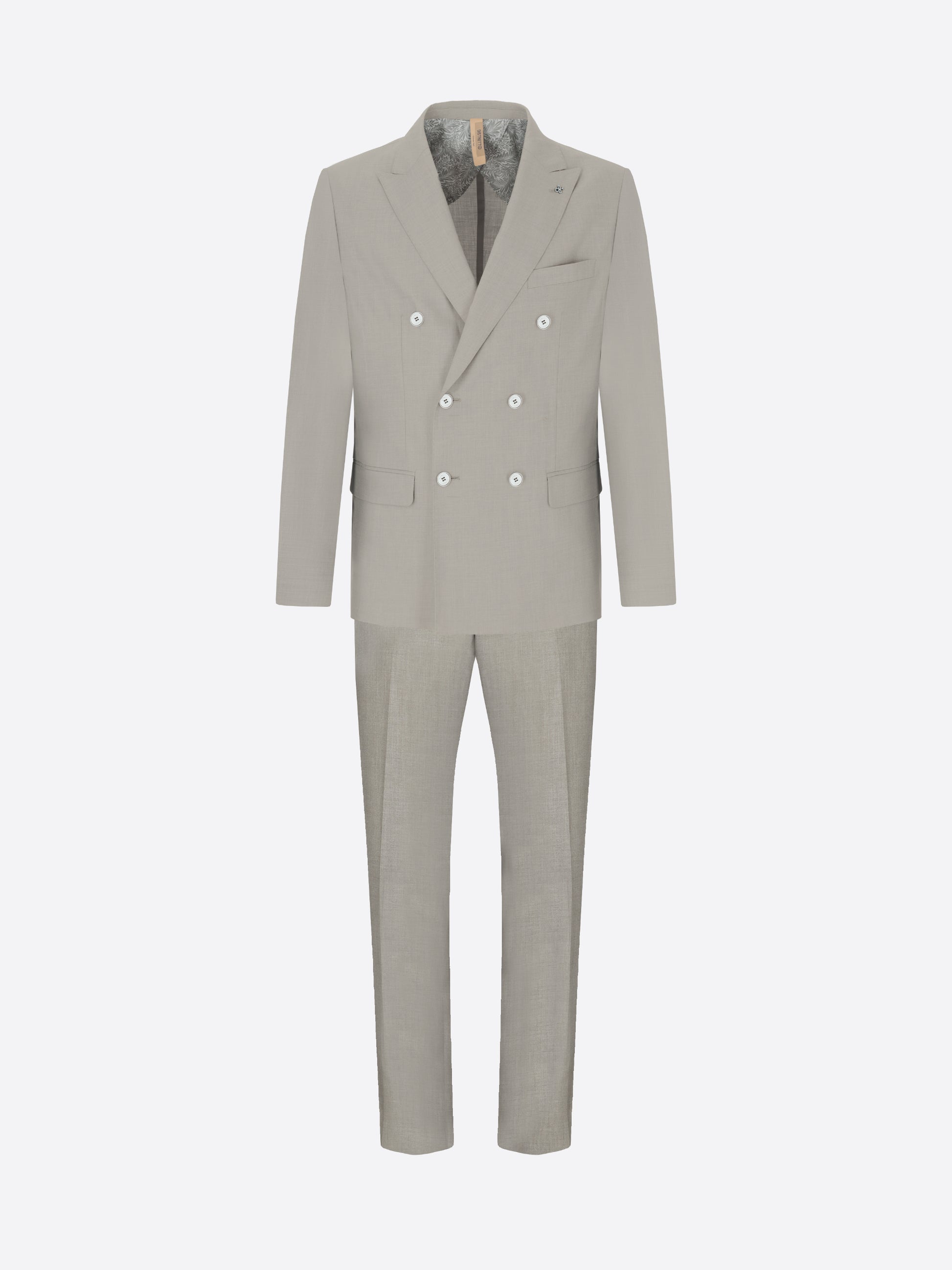 Sage Double-Breasted Tailoring Suit Alabastro in Super-Comfort Cool Wool Effect Fabric