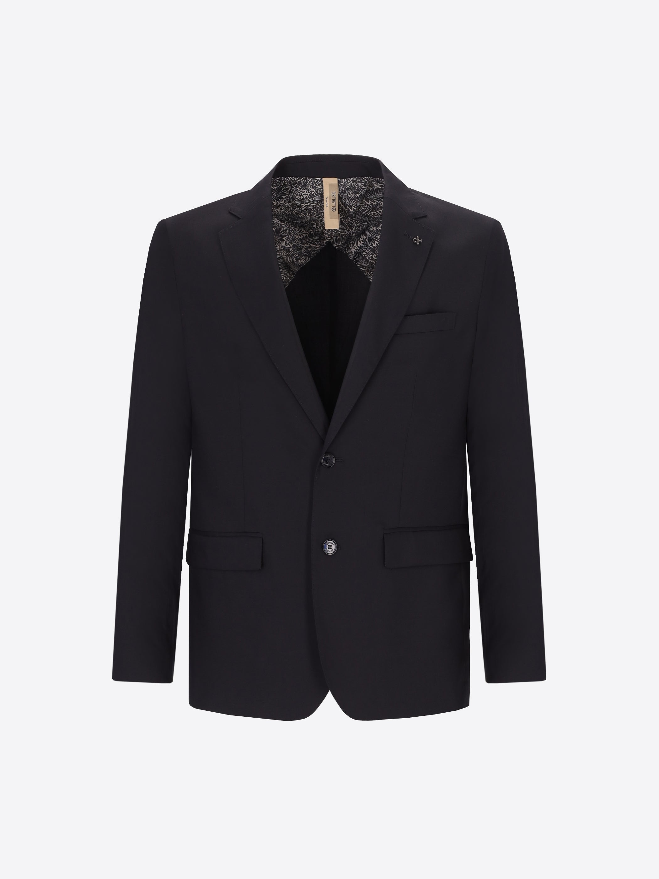 Blue Semi-Tailored Suit Alabastro in Super-Comfort Cool Wool Effect Fabric