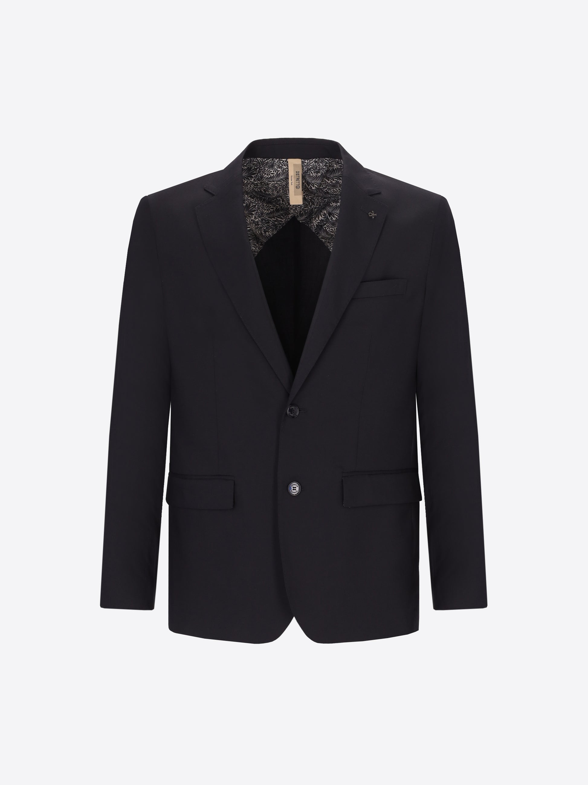 Blue Semi-Tailored Suit Alabastro in Super-Comfort Cool Wool Effect Fabric