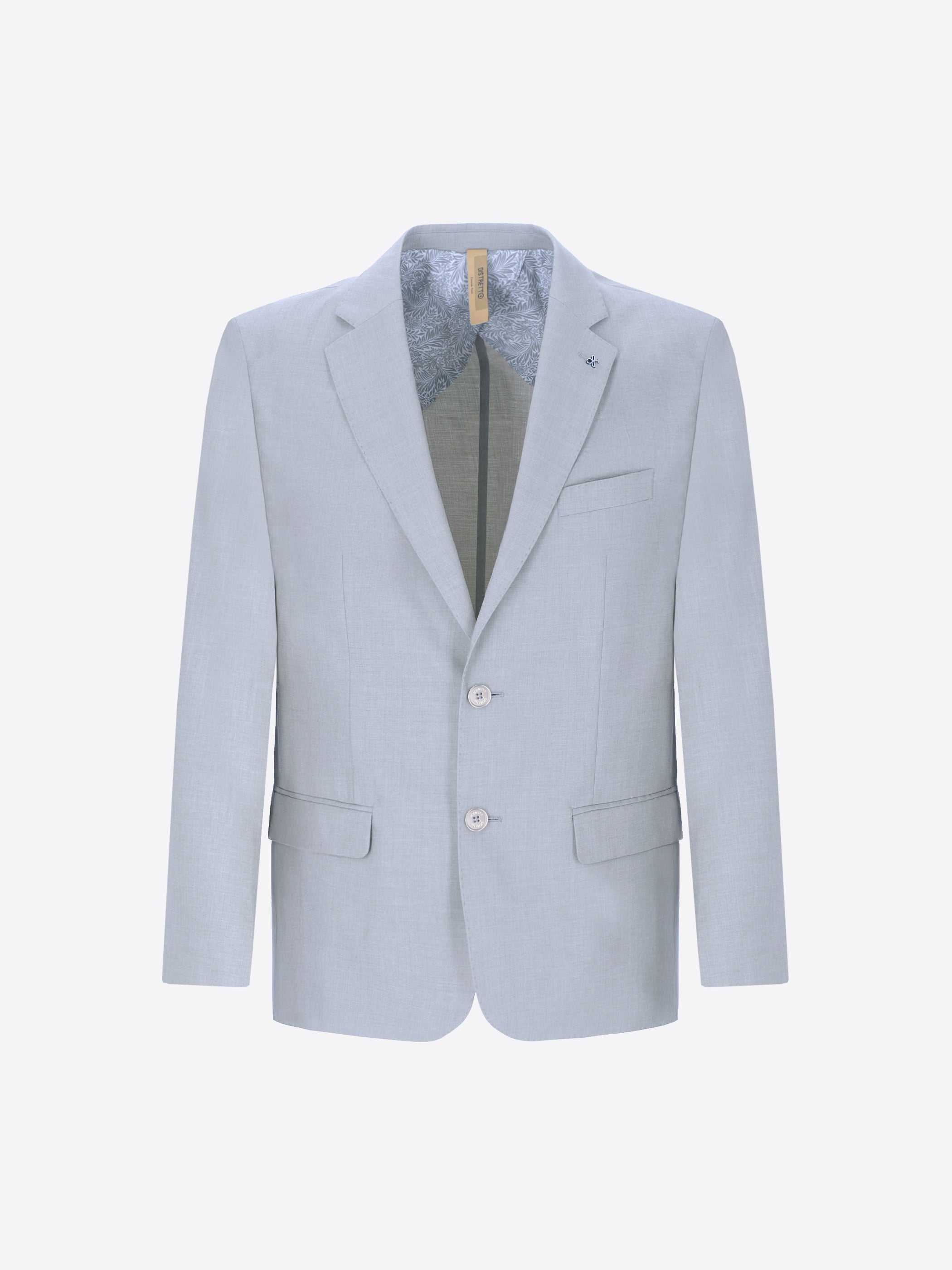 Sky Blue Semi-Tailored Suit Alabastro in Super-Comfort Cool Wool Effect Fabric