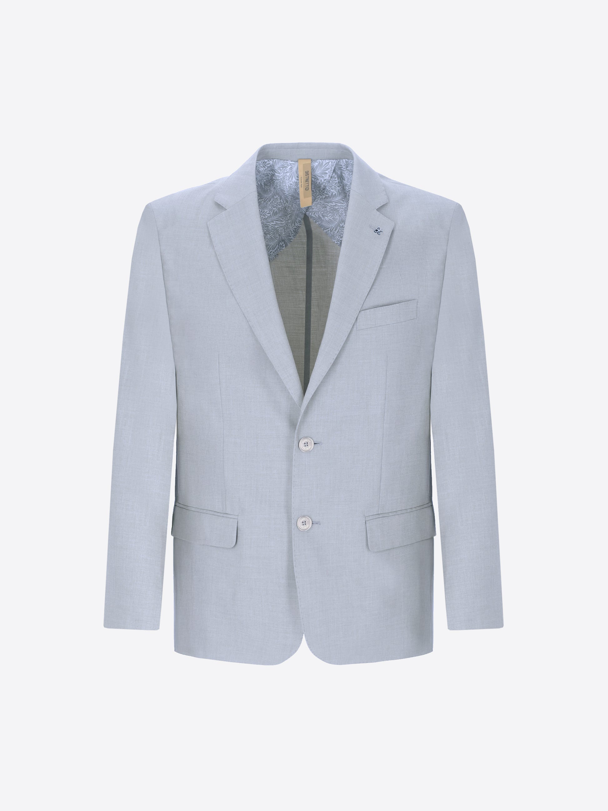 Sky Blue Semi-Tailored Suit Alabastro in Super-Comfort Cool Wool Effect Fabric