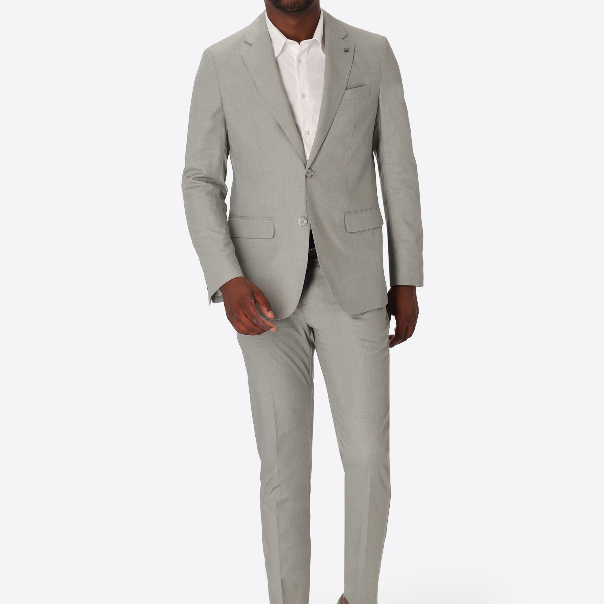 Sage Semi-Tailored Suit Alabastro in Super-Comfort Cool Wool Effect Fabric