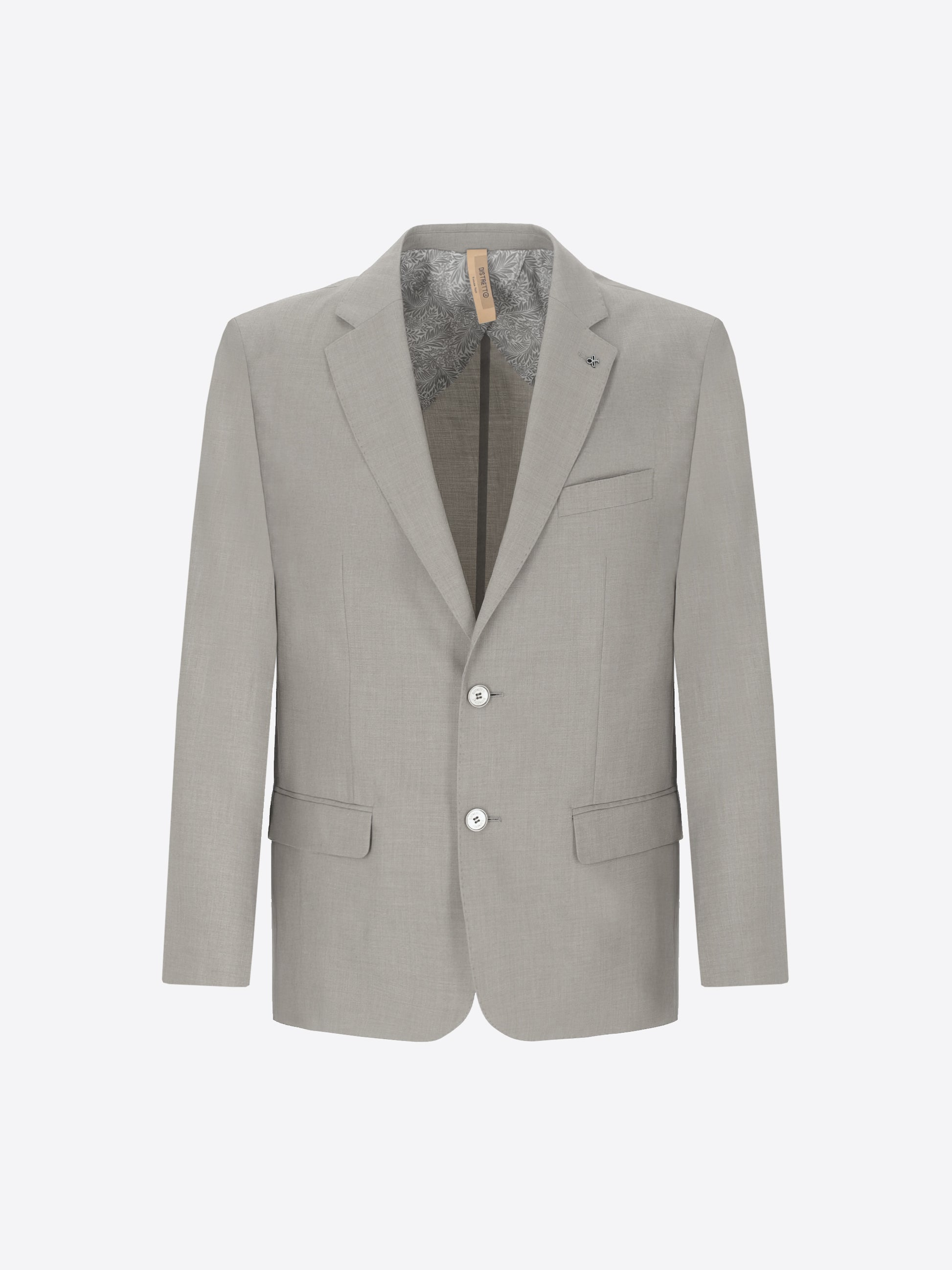 Completo Semi-Tailored Alabastro Salvia in Tessuto Super-Comfort Effetto Fresco Lana