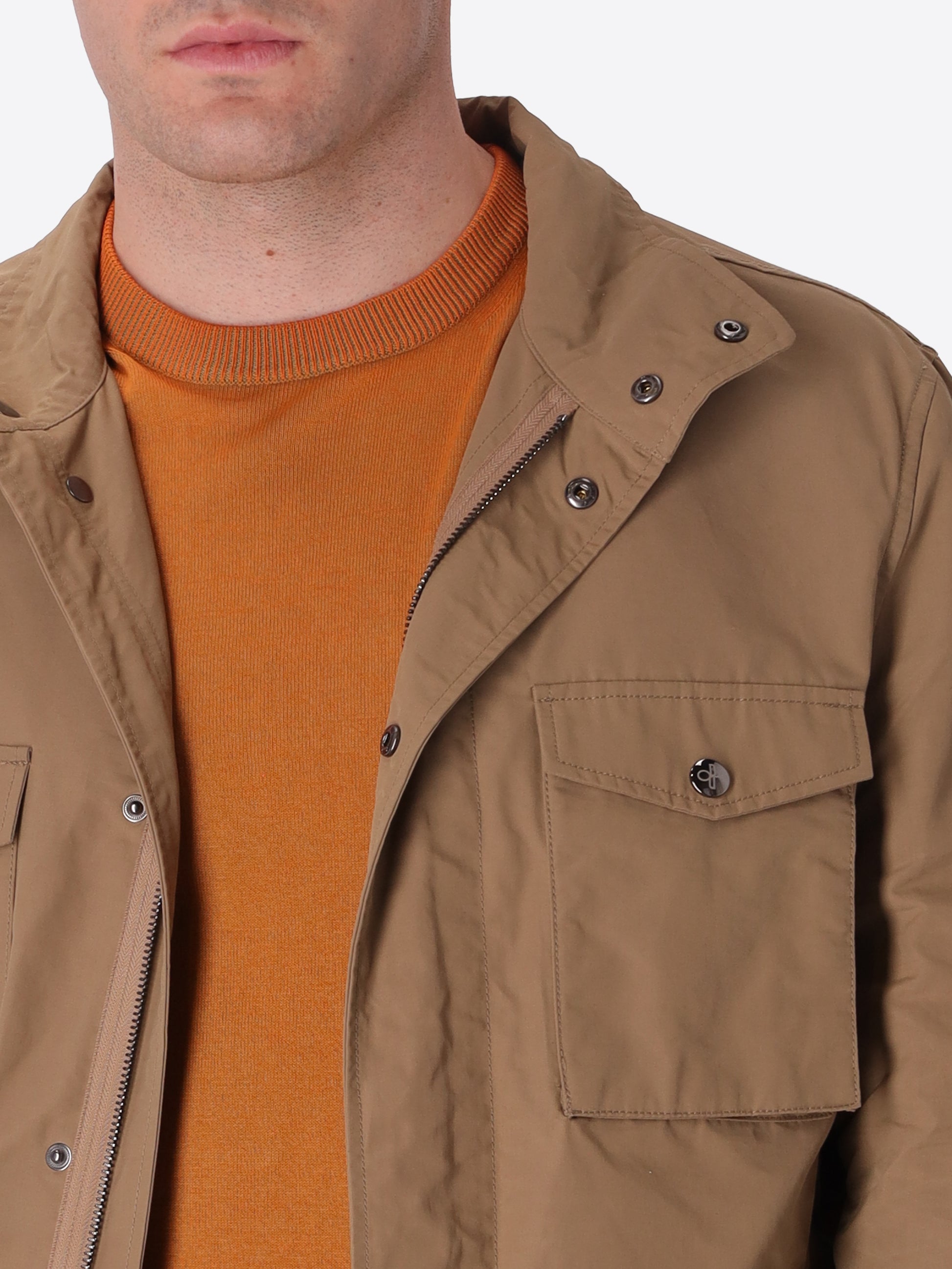 Herit Field-Jacke Aus Technischem Wasserabweisendem Atmungsaktivem Baumwoll-Nylon-Gewebe