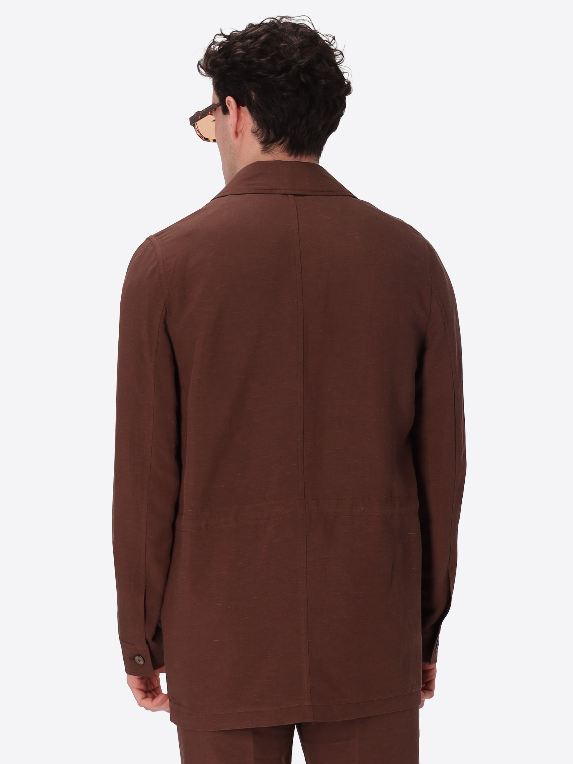 Alloro Fieldjacke Aus Leichtem Leinen-Viskose-Gewebe