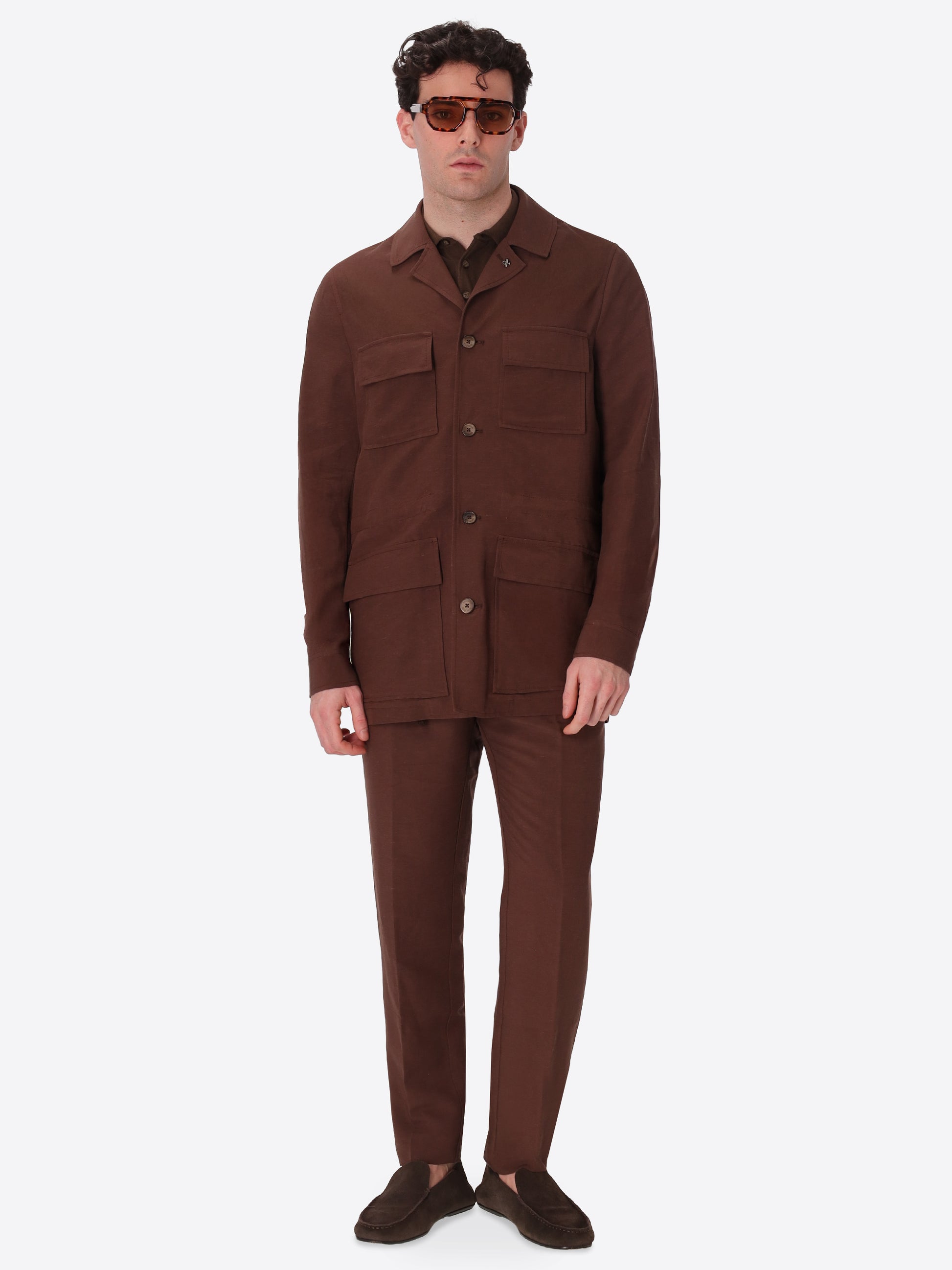 Alloro Fieldjacke Aus Leichtem Leinen-Viskose-Gewebe