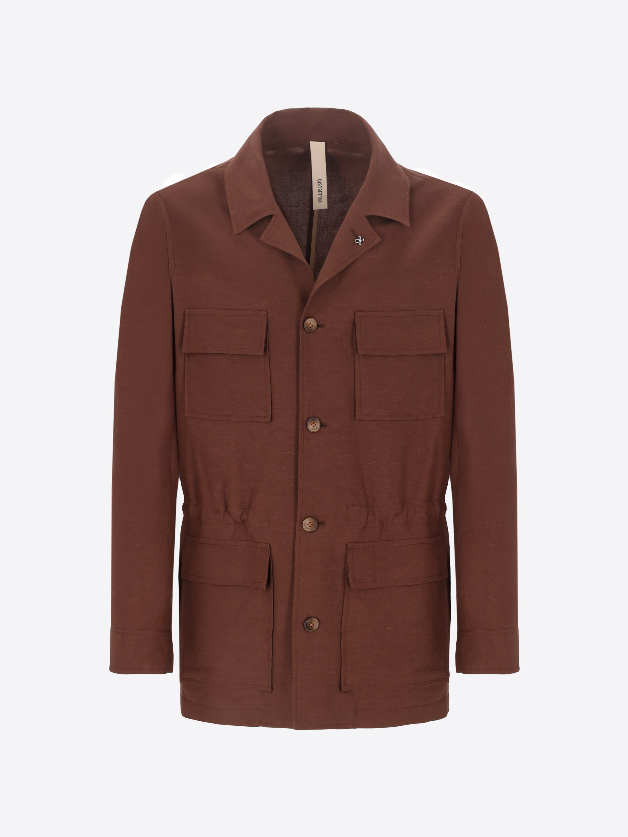 Field Jacket Alloro In Lightweight Linen-Viscose Fabric