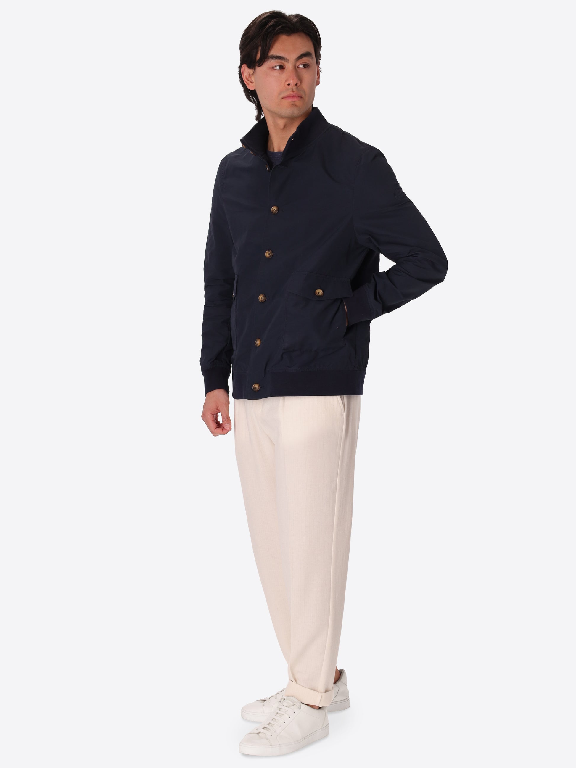 Herit Bomberjacke Aus Technischem Wasserabweisendem Atmungsaktivem Baumwoll-Nylon-Gewebe