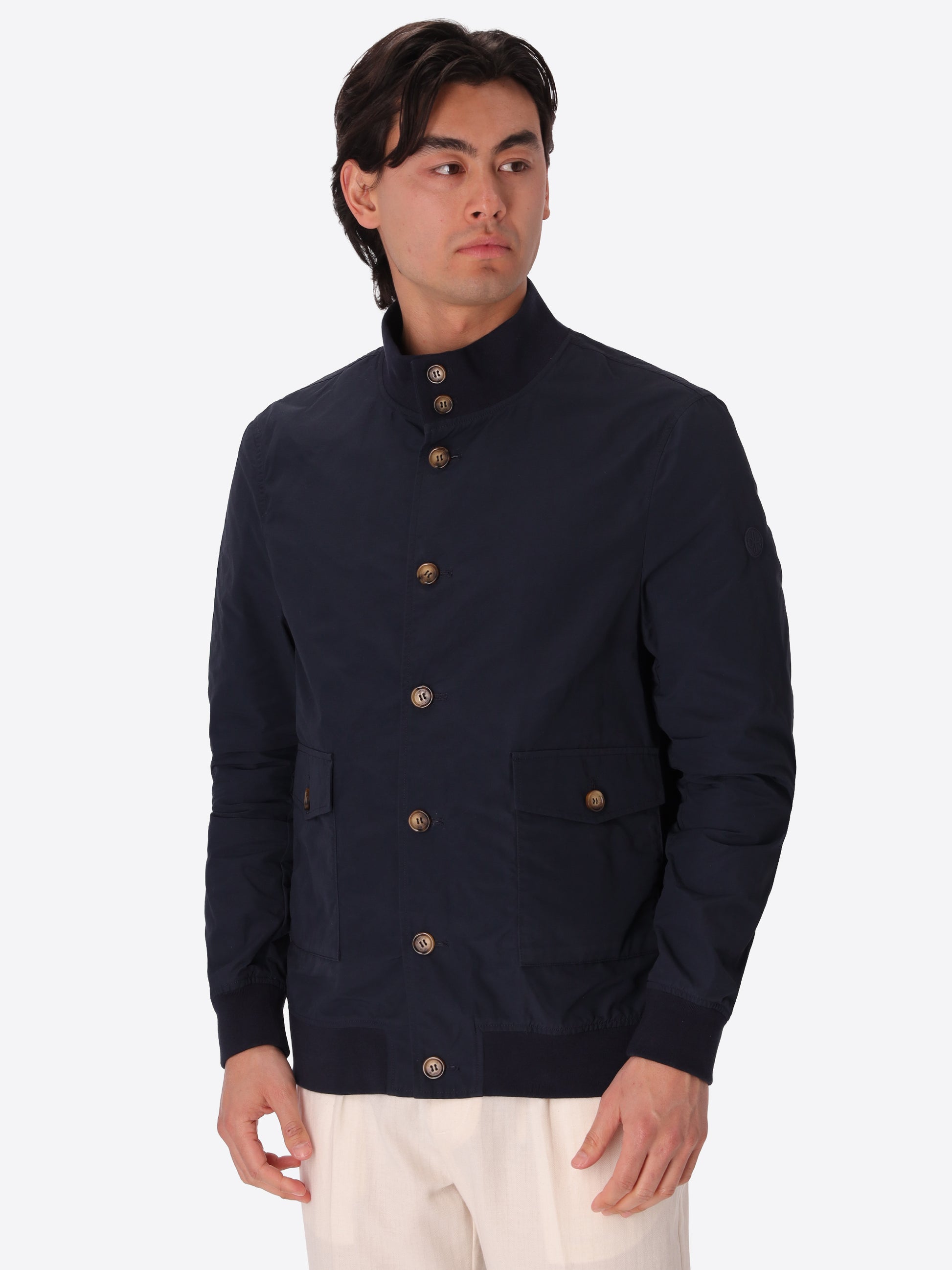 Herit Bomberjacke Aus Technischem Wasserabweisendem Atmungsaktivem Baumwoll-Nylon-Gewebe