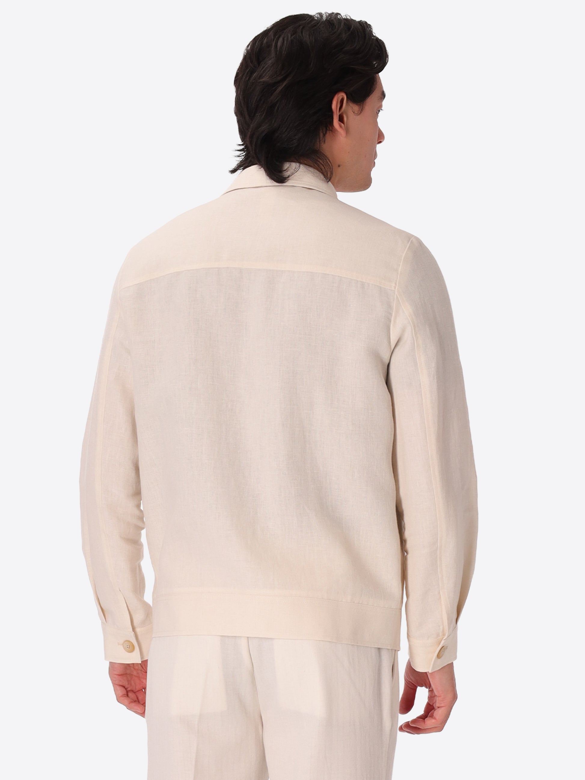 Certo Aviatorjacke Aus Weichem Leinenmischgewebe