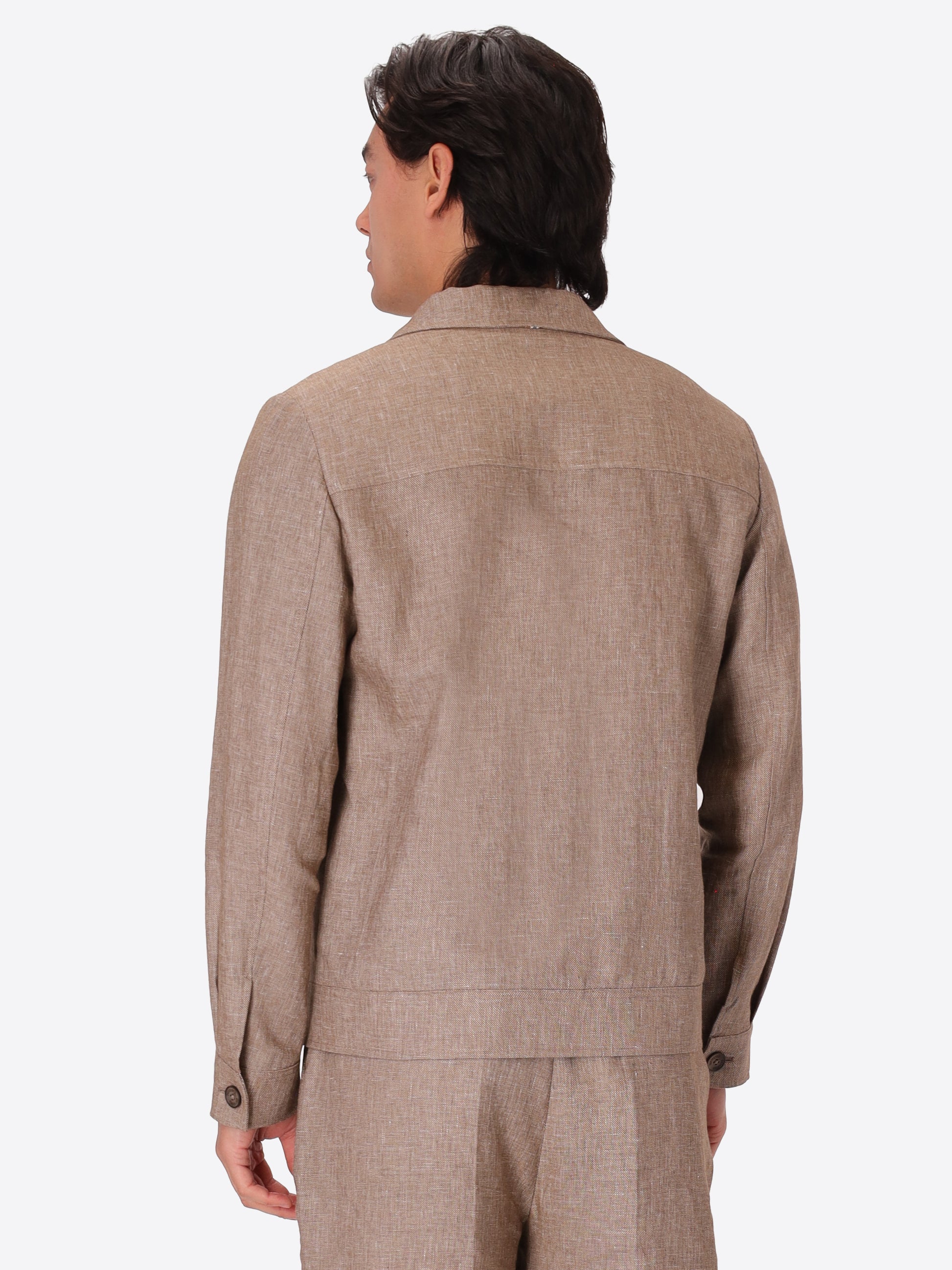 Certo Aviatorjacke Aus Weichem Leinenmischgewebe