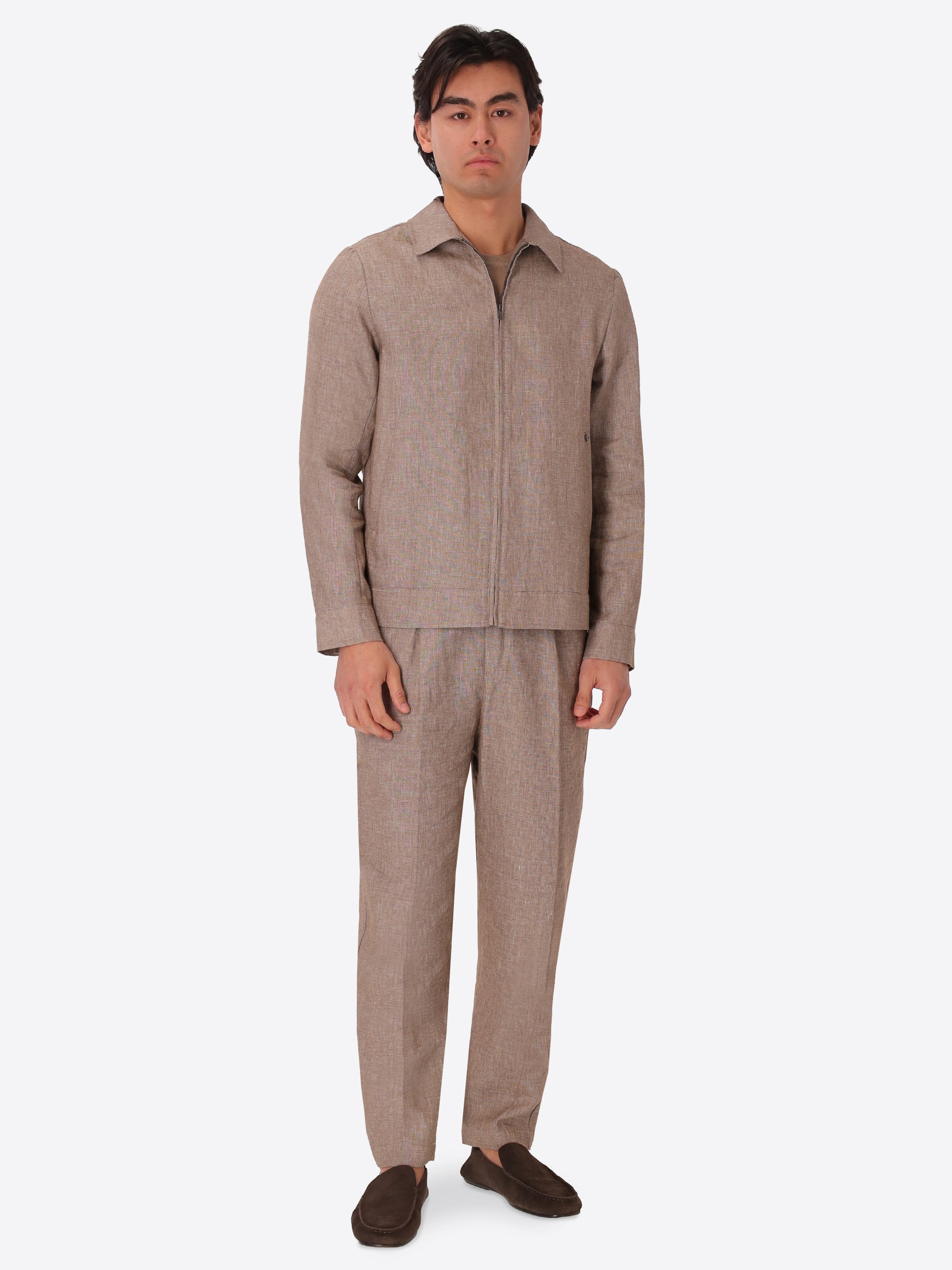 Certo Aviatorjacke Aus Weichem Leinenmischgewebe