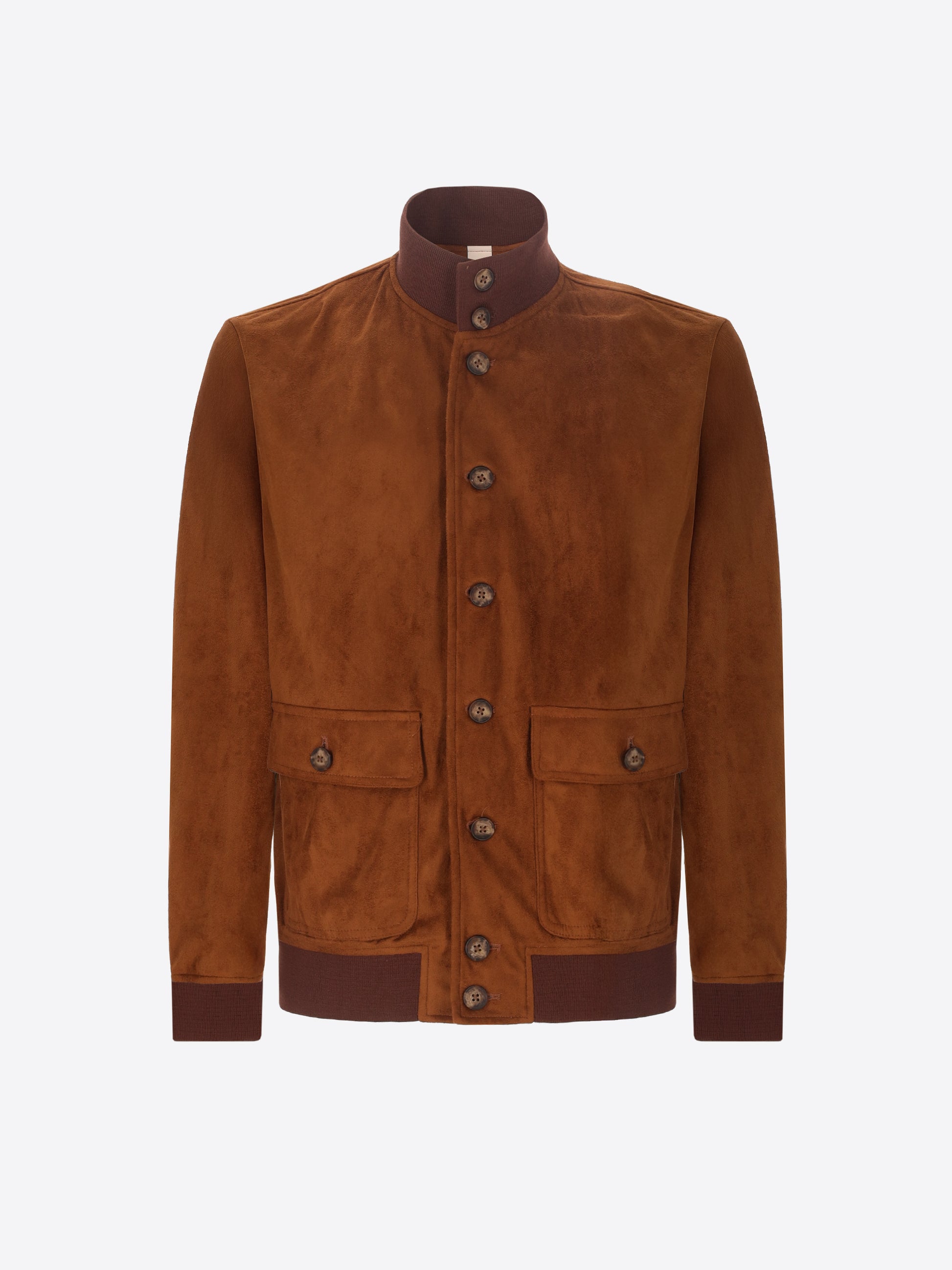 Albero Bomber Aus Eco-Wildleder Mit Meliertem Jersey-Innenmaterial