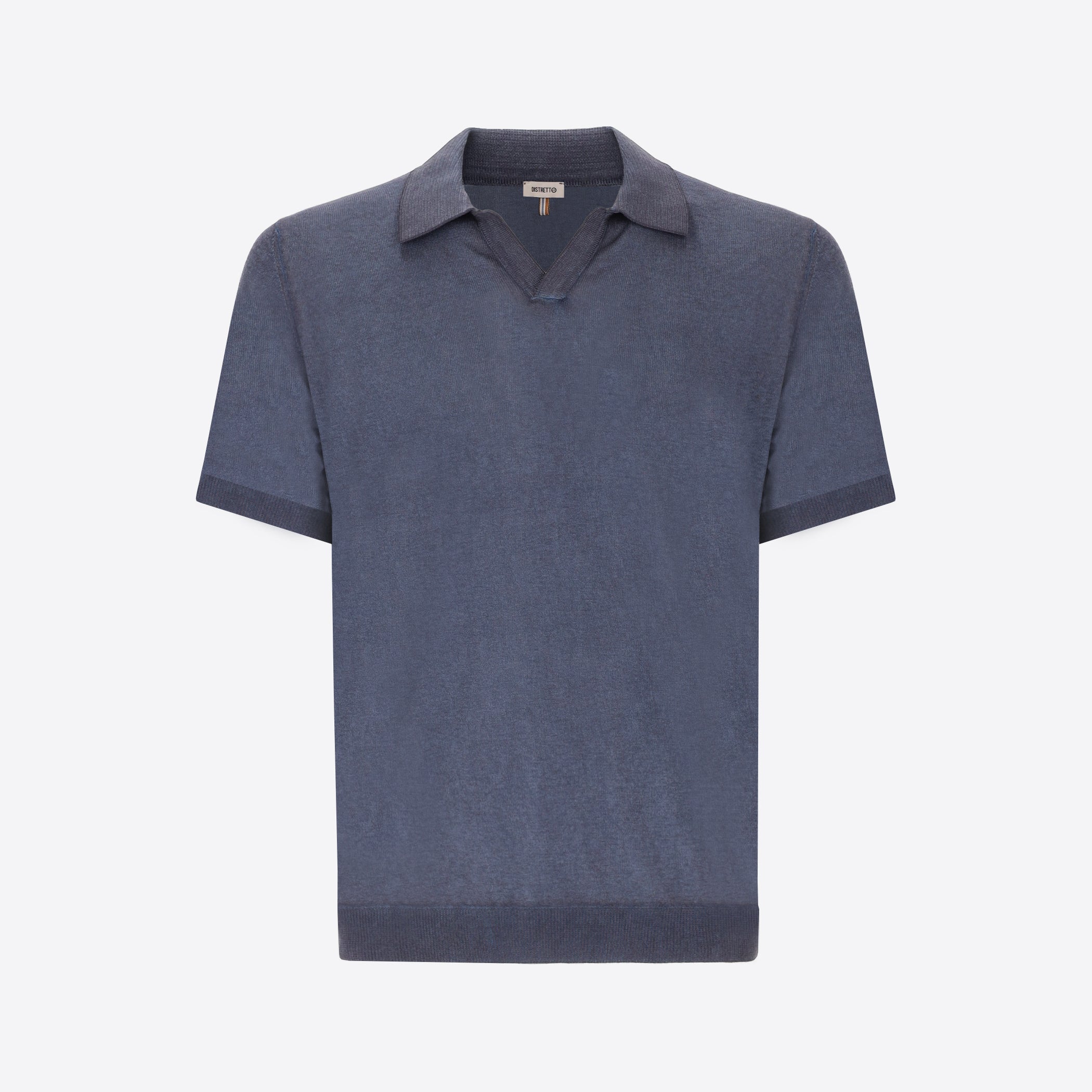 Polo Granito In Garment-Dyed Cotton Yarn With Double-Tone Interior/Exterior Treatment