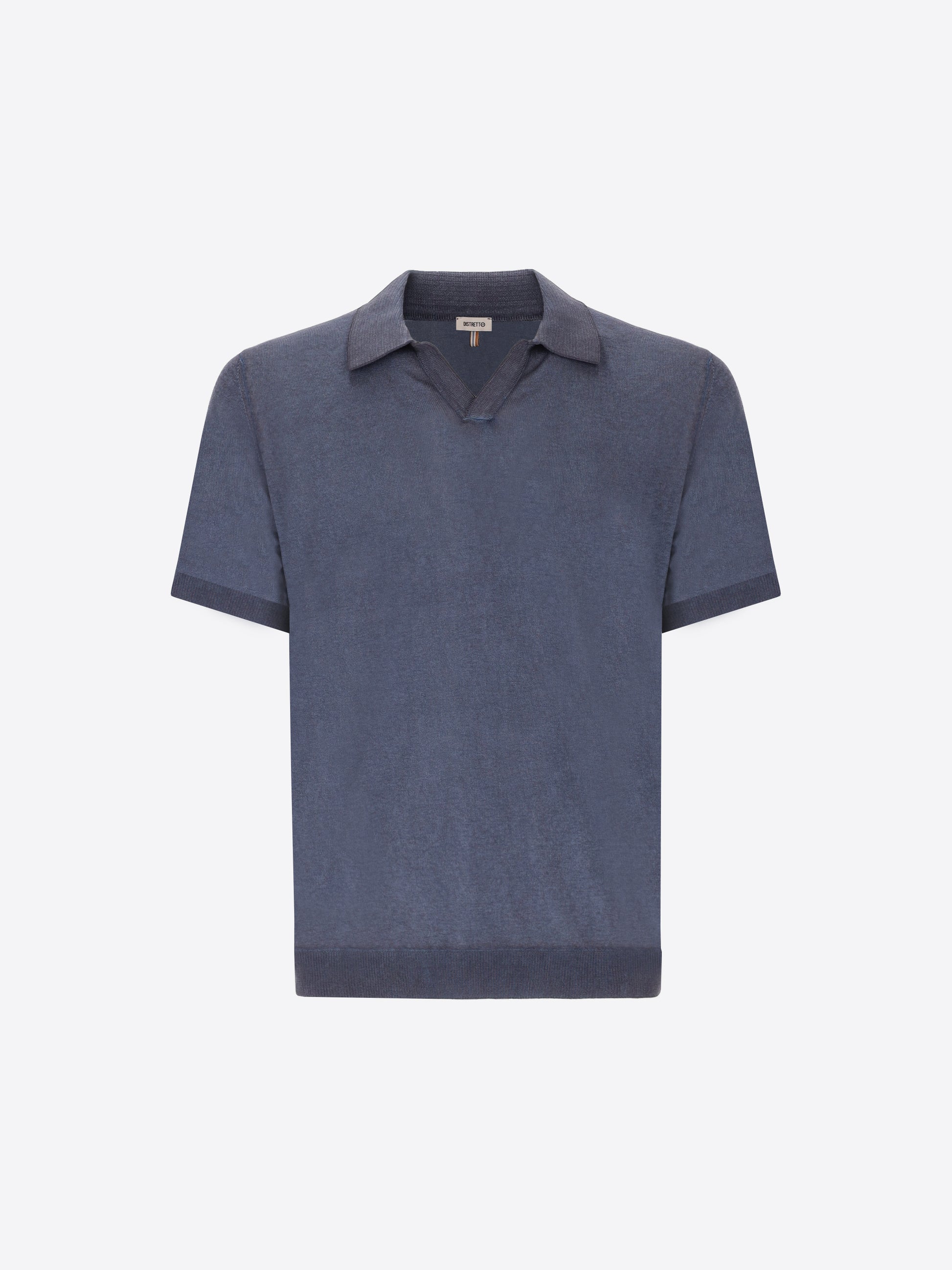 Polo Granito In Garment-Dyed Cotton Yarn With Double-Tone Interior/Exterior Treatment