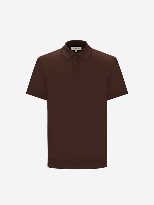 Polo Carrara In Filato Crèpe Di Cotone Tinto In Capo