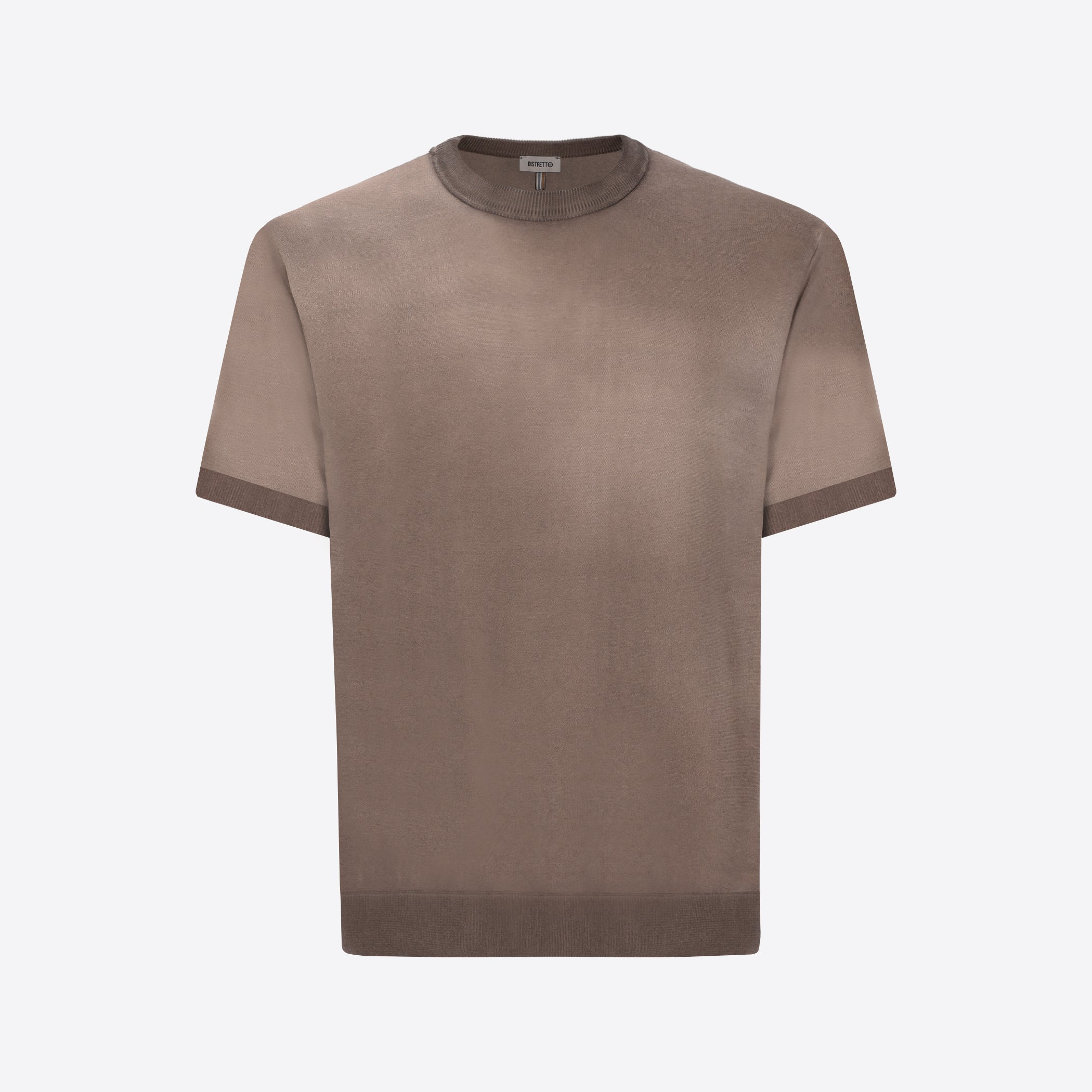T-Shirt Granito In Garment-Dyed Cotton Yarn With Double-Tone Interior/Exterior Treatment