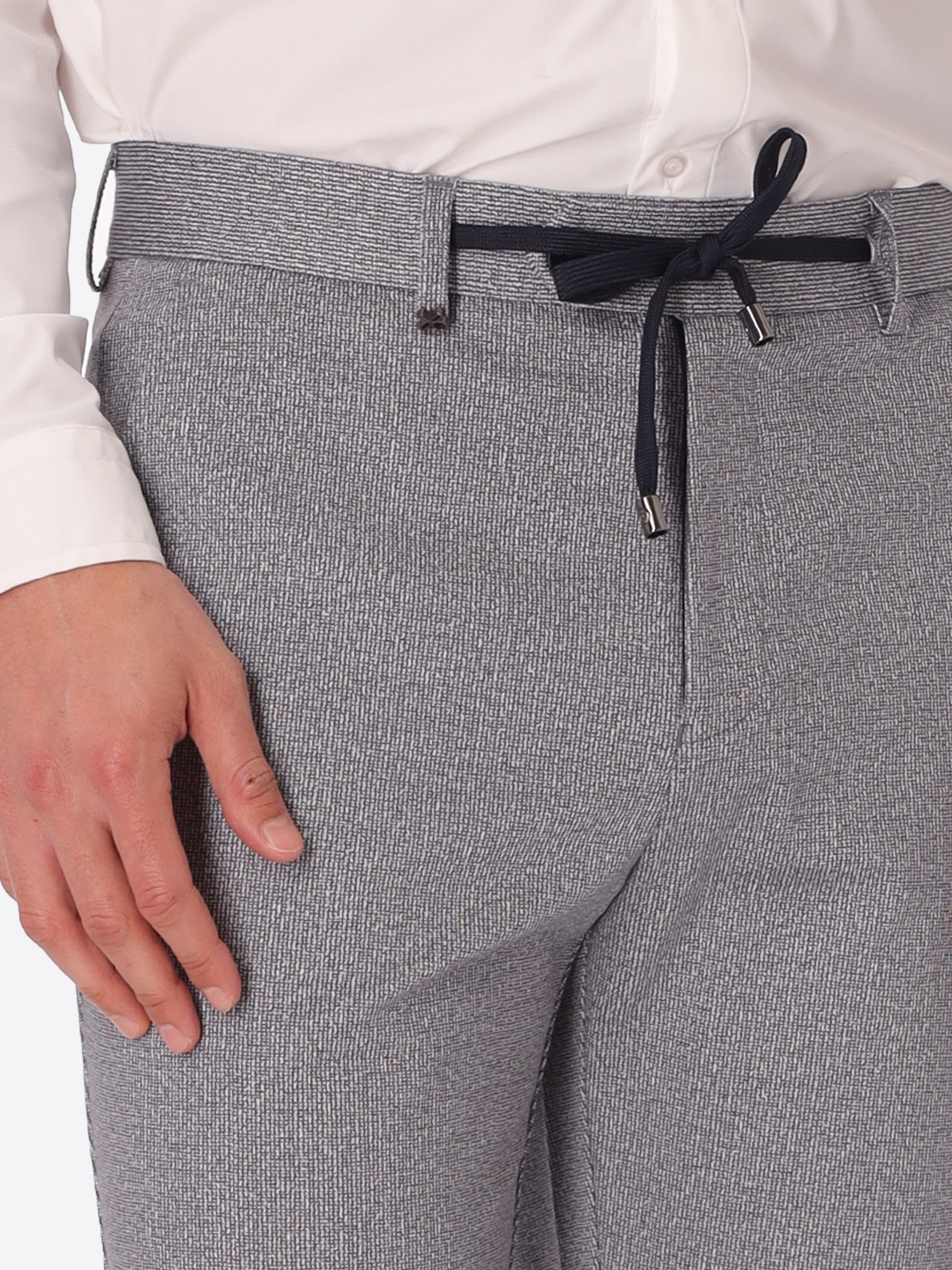 Pantalone York Prezzemolo In Tessuto Jersey Tecnico Stampa Trama Garza