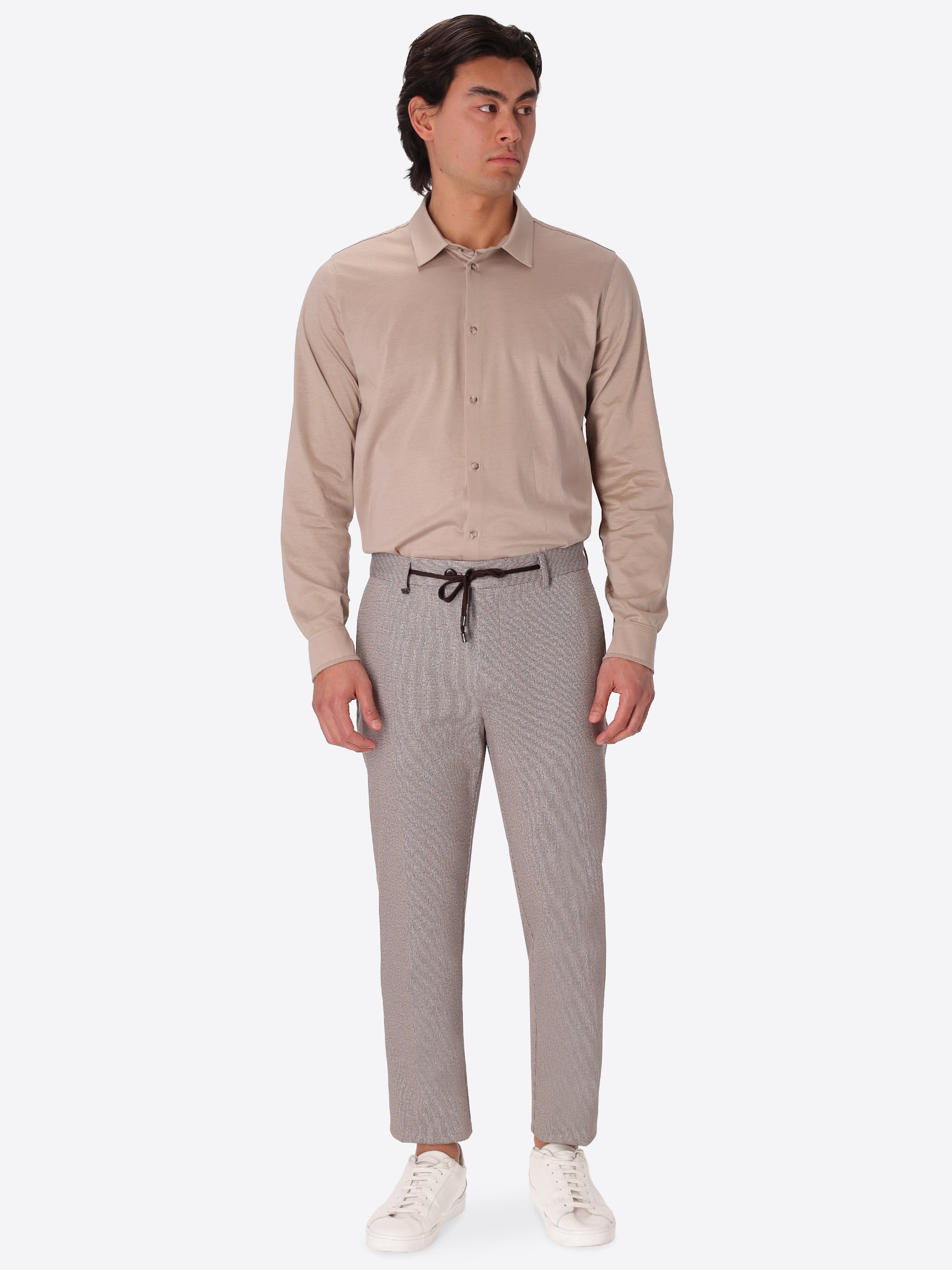 Pantalone York Prezzemolo In Tessuto Jersey Tecnico Stampa Trama Garza
