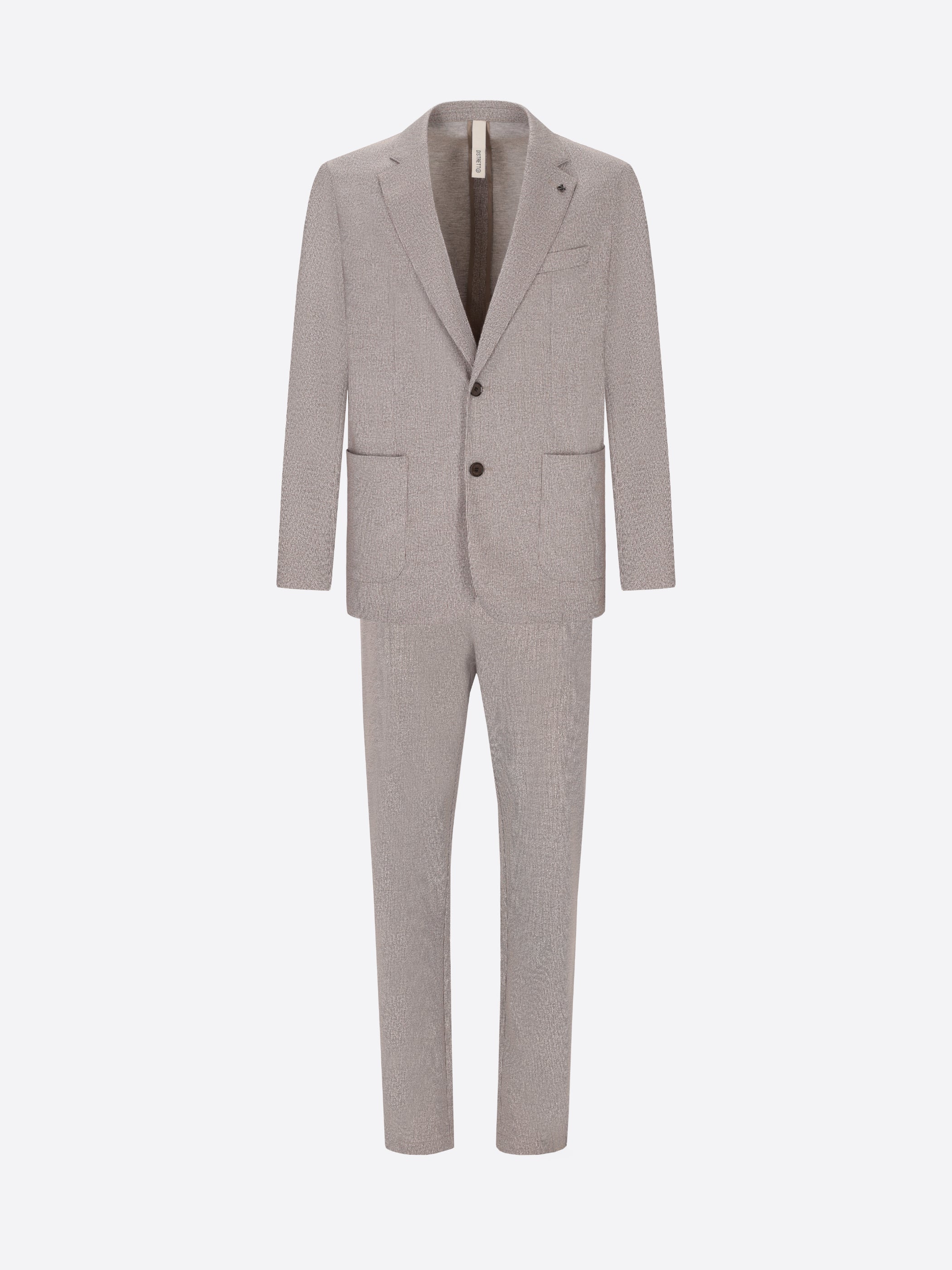 Prezzemolo Suit Crete In Technical Jersey Gauze Texture Print Fabric
