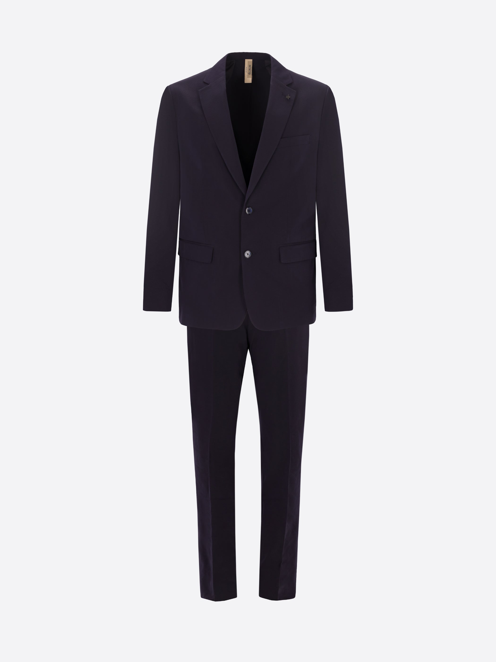 Blue Suit Arezzo In Super-Comfort Embossed Fine Stripe Fabric