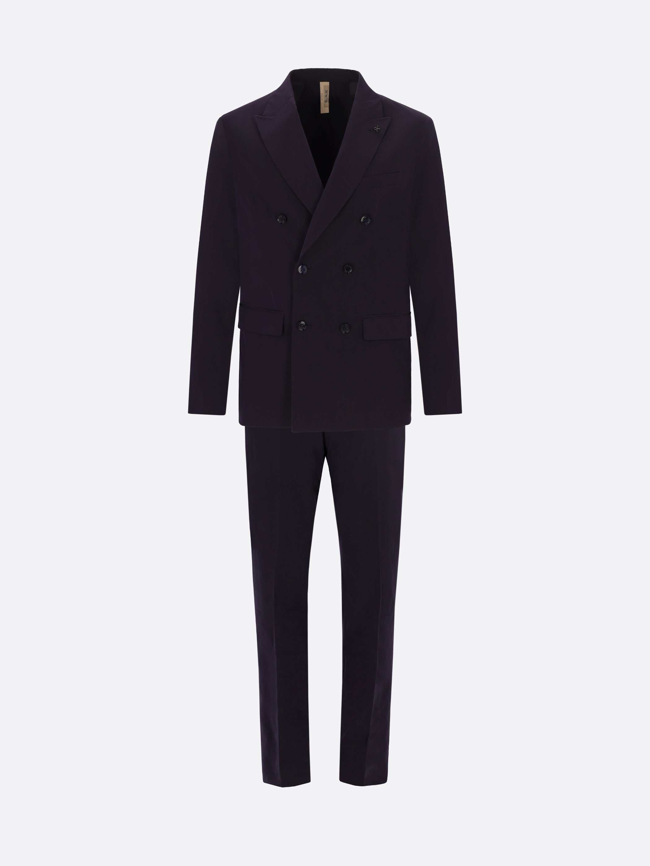 Blue Suit Arezzo In Super-Comfort Embossed Fine Stripe Fabric