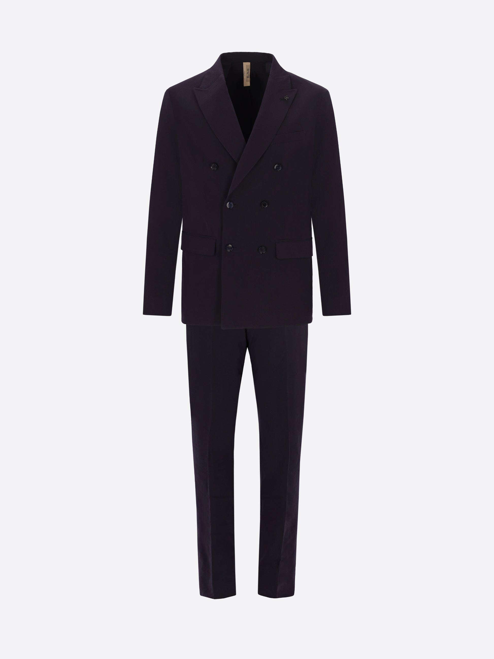 Blue Suit Arezzo In Super-Comfort Embossed Fine Stripe Fabric