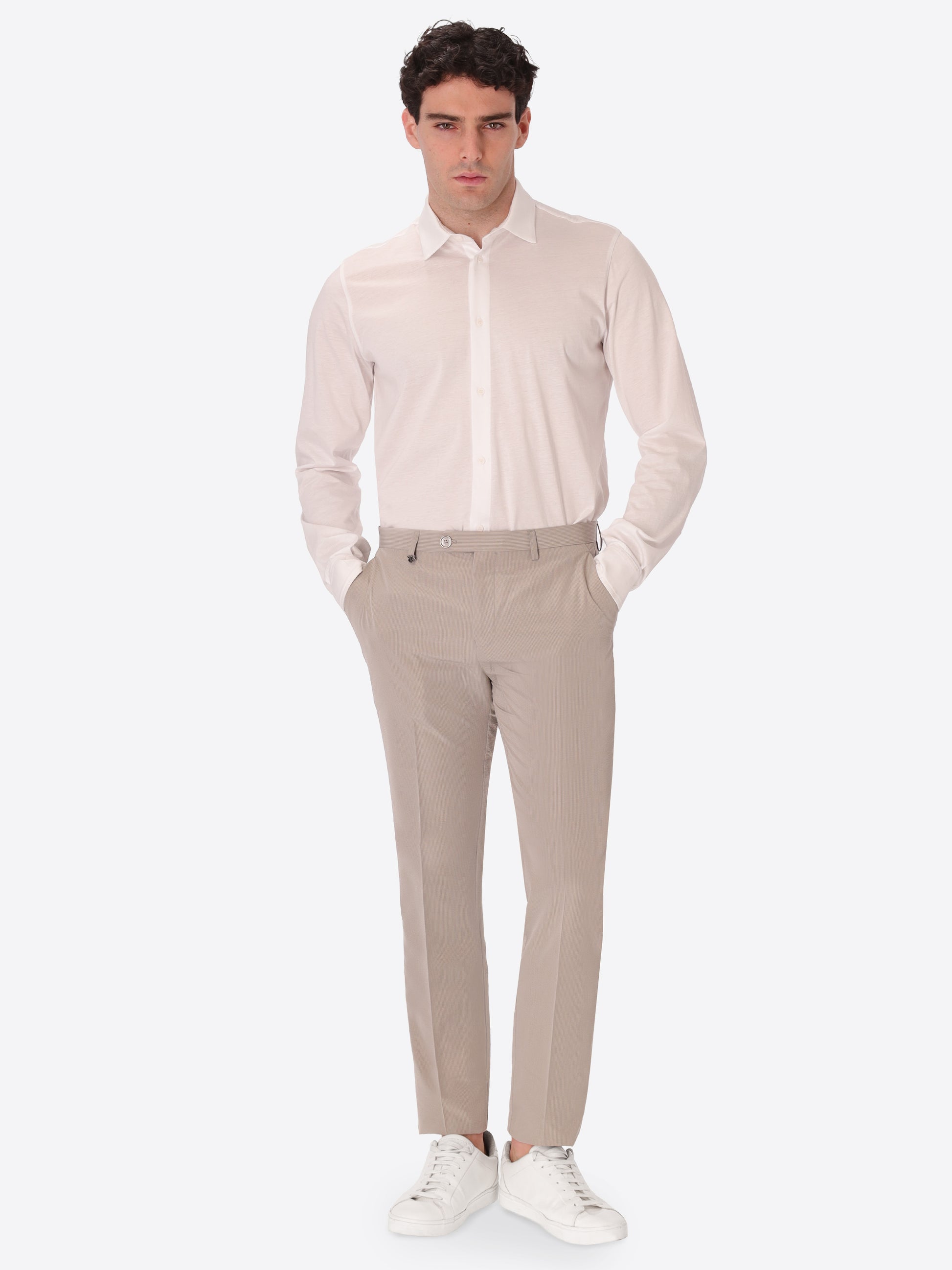 Arezzo Tailoring-HoseAus Super-Comfort Feinstruktur-Streifen-Gewebe - Icon