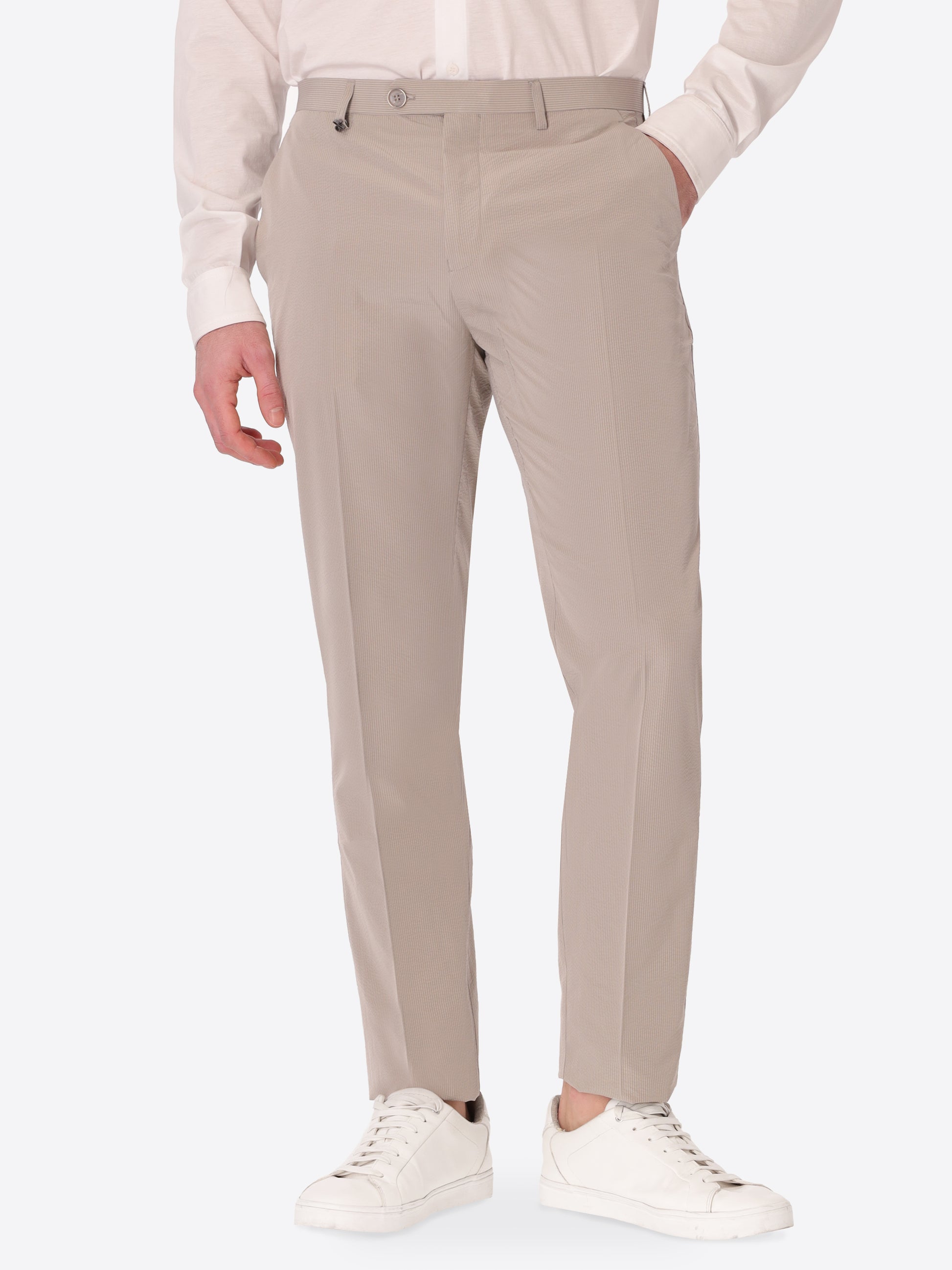 Arezzo Tailoring-HoseAus Super-Comfort Feinstruktur-Streifen-Gewebe - Icon